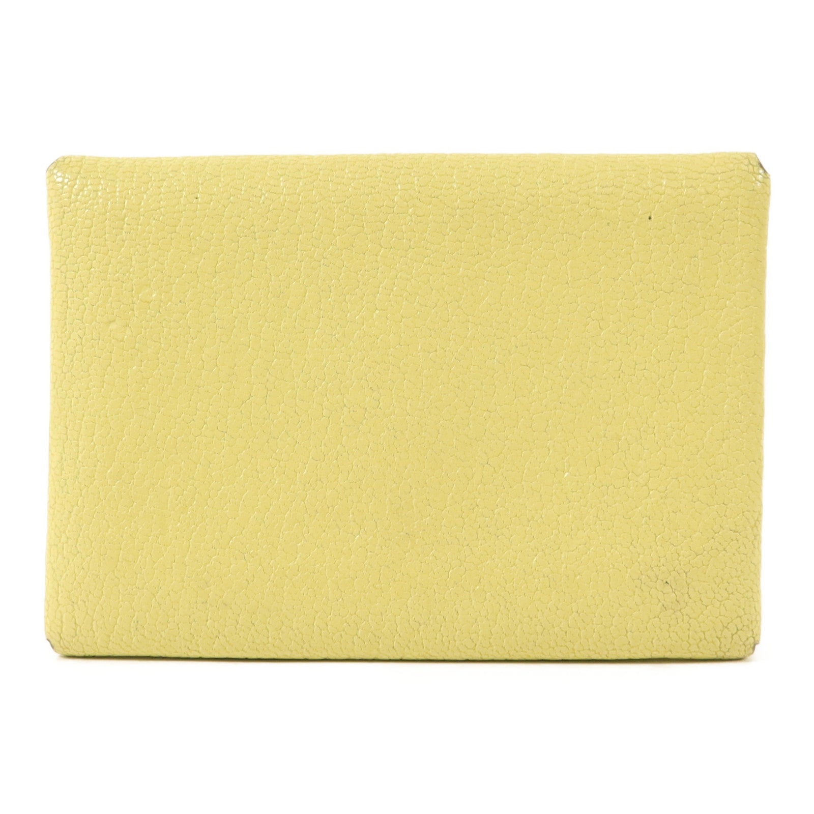 HERMES Chevre皮革Calvi Duo Card Holder卡片套Jaune Bourgeon