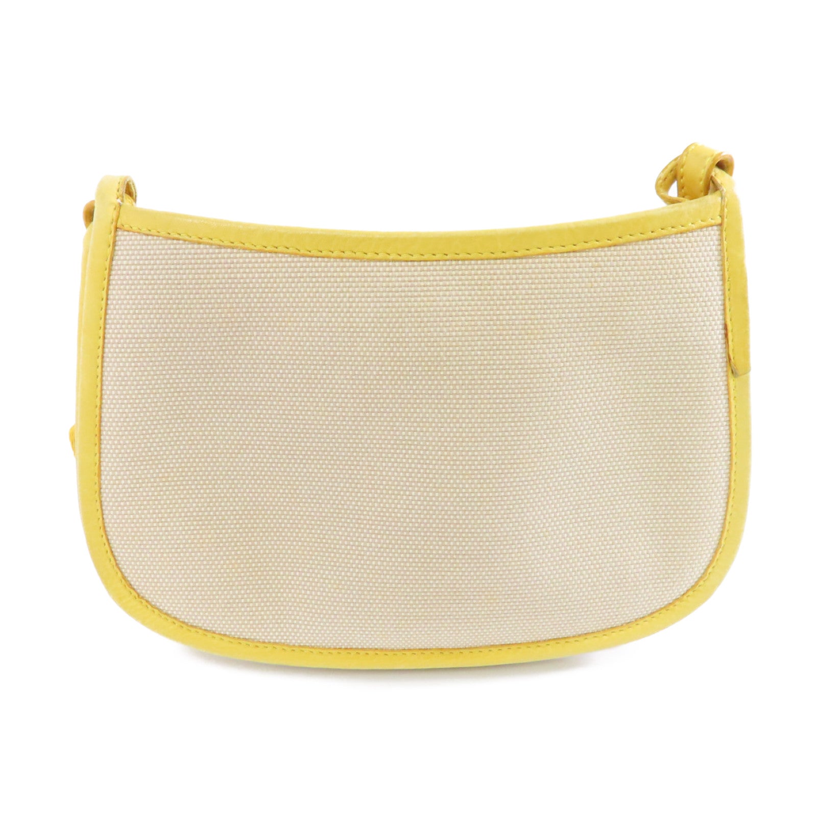 FENDI 帆布Shoulder Bag金扣肩背袋黃色