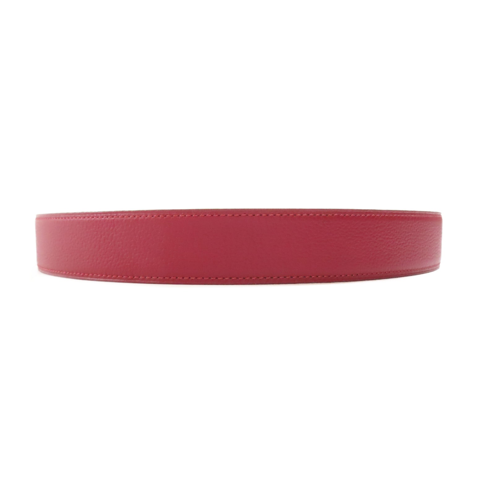 HERMES Togo皮革Ceinture H 5382金扣皮帶紅色