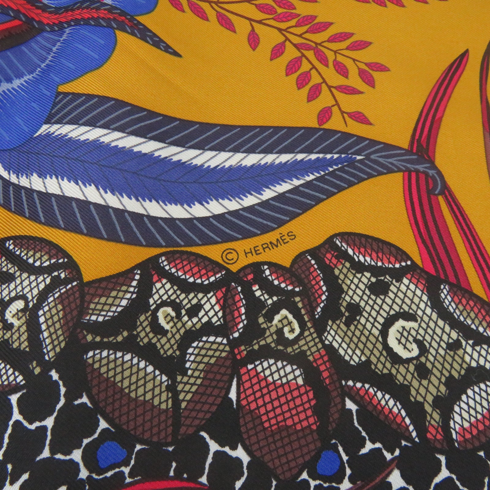 HERMES 【激減優惠】絲質Scarf 90x90絲巾橙色
