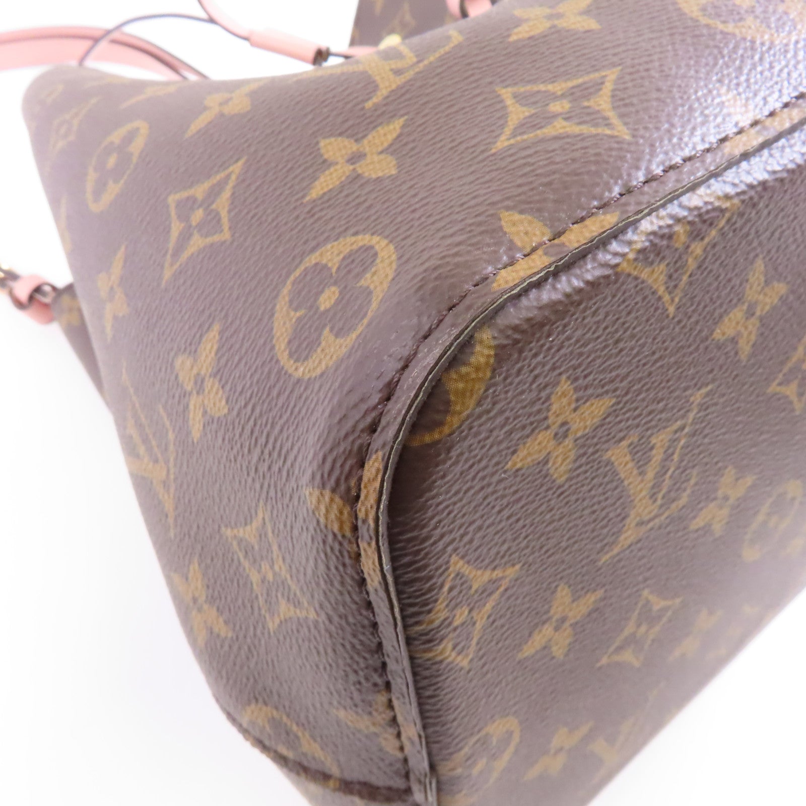LOUIS VUITTON Monogram Neo Noe金扣手挽肩背兩用袋棕色/粉紅色