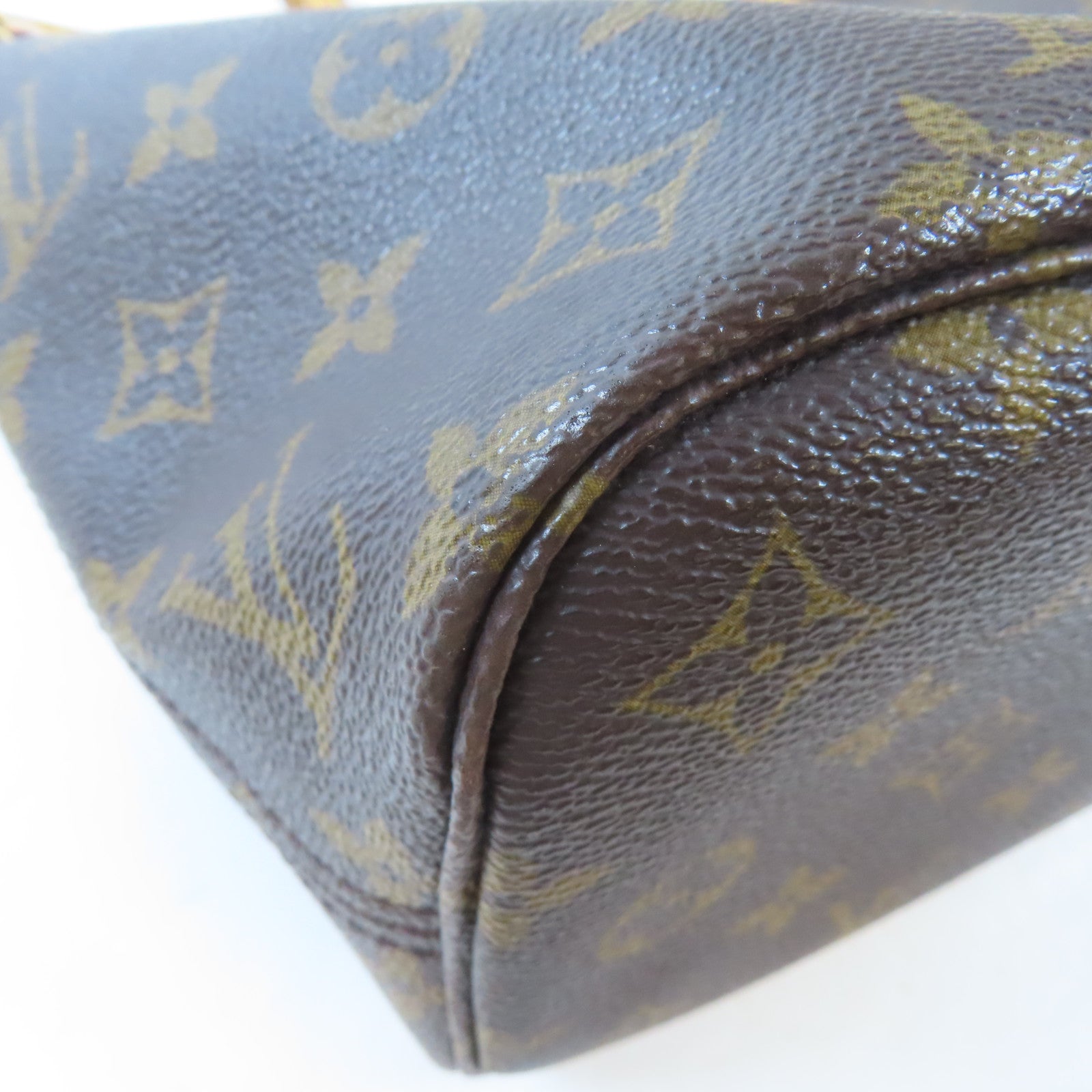 LOUIS VUITTON Monogram Neverfull PM金扣肩背袋啡色