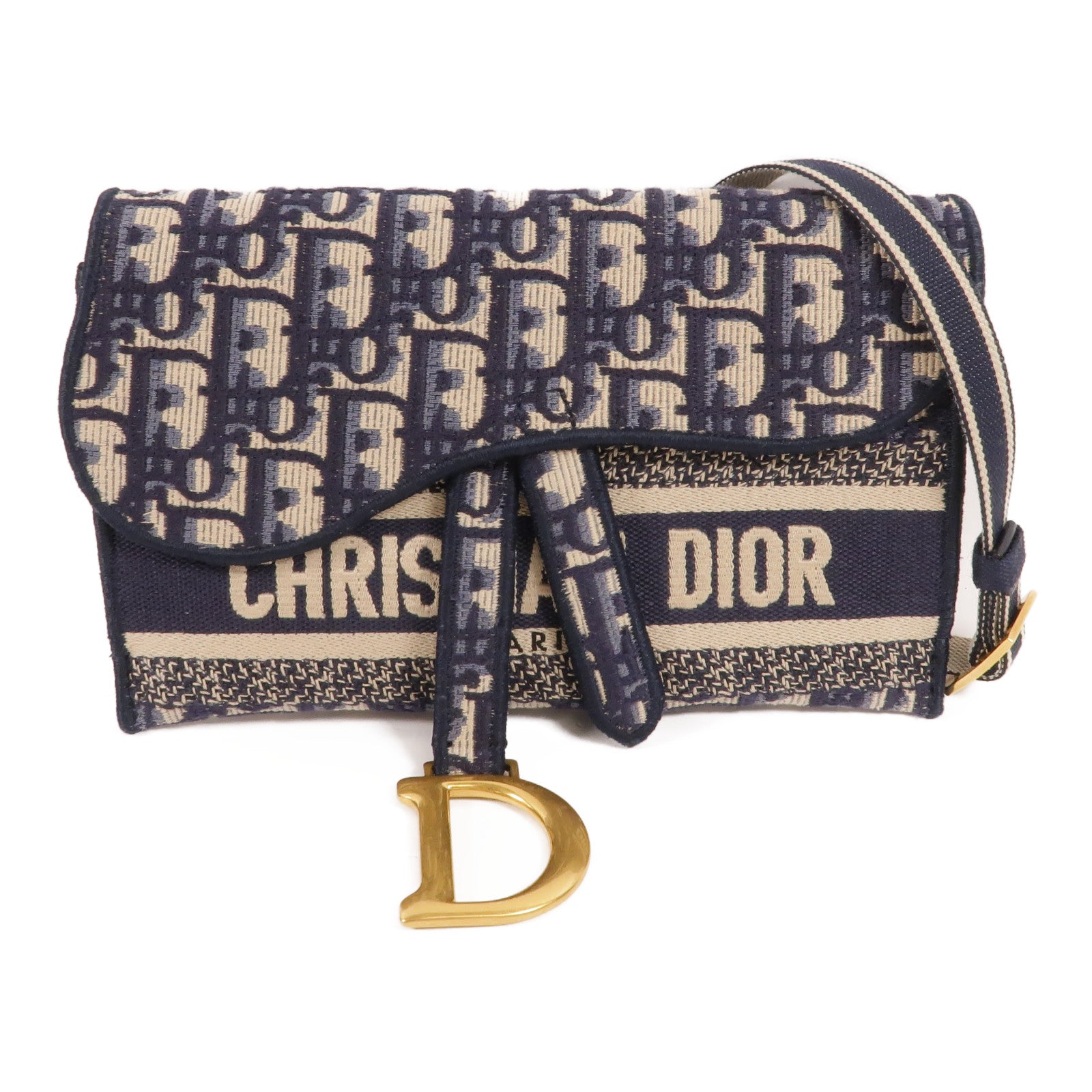 Dior 帆布Saddle Pouch腰包