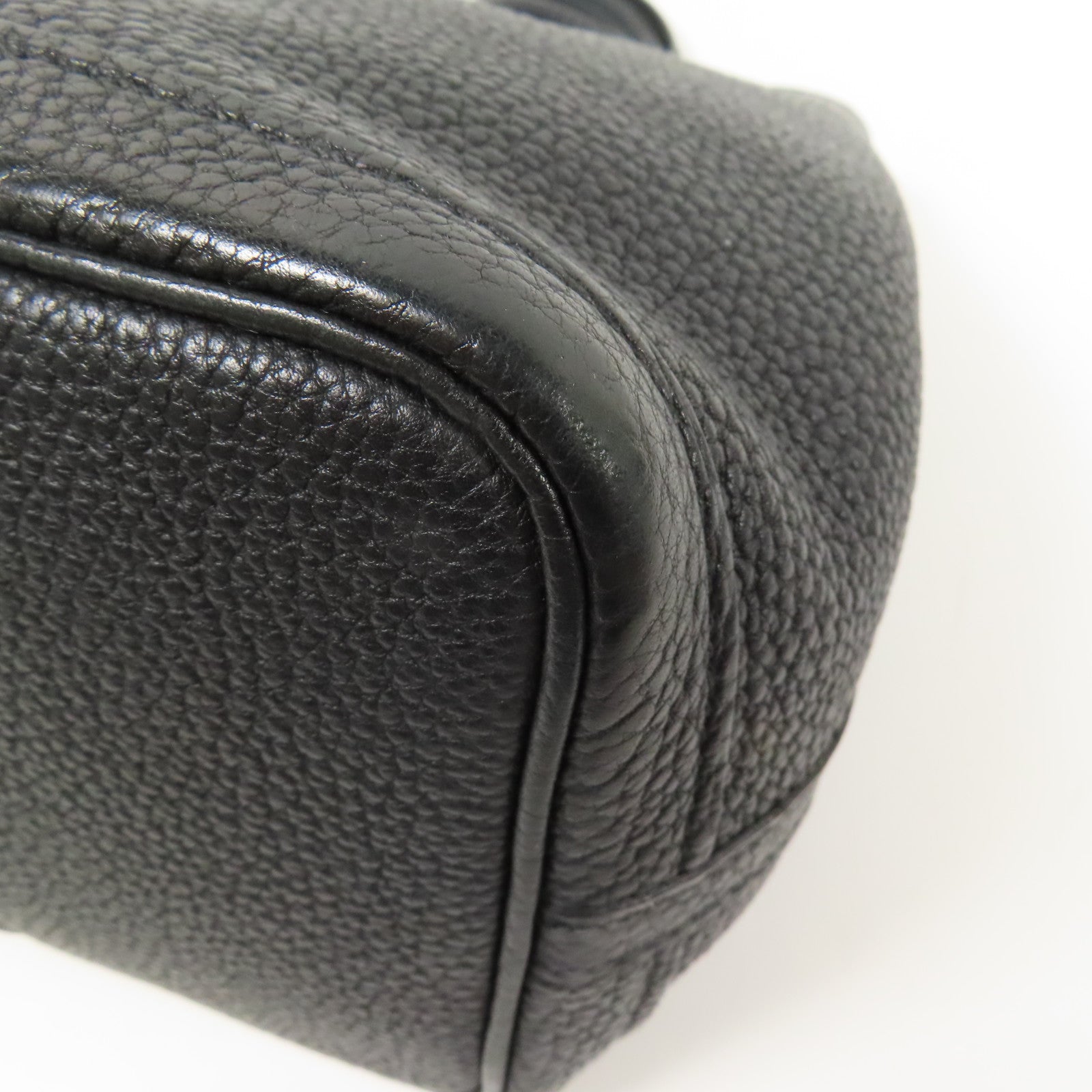 HERMES Negonda皮革Garden Party TPM銀扣手挽袋Black