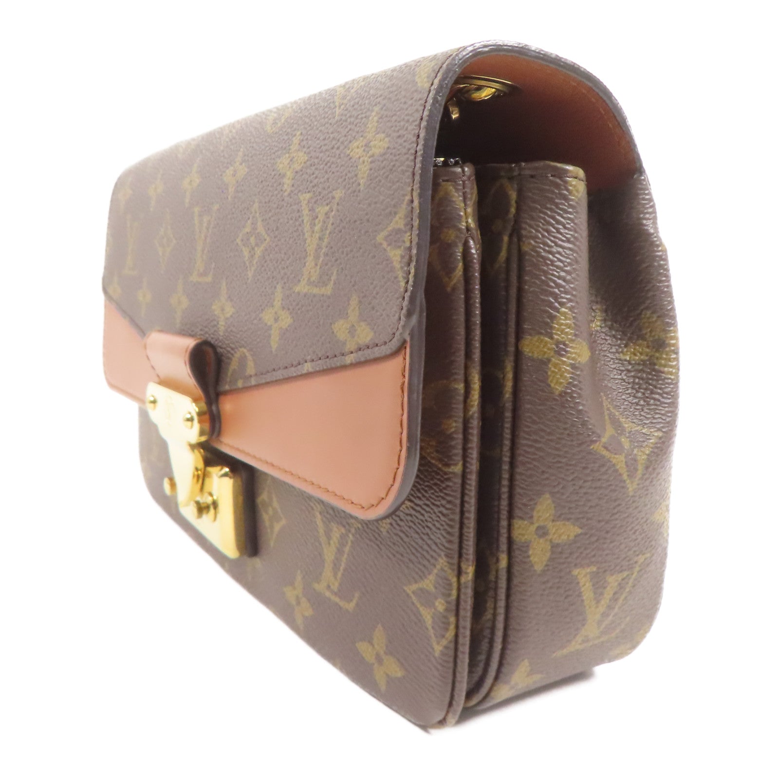 LOUIS VUITTON Monogram Marceau金扣鏈帶肩背袋