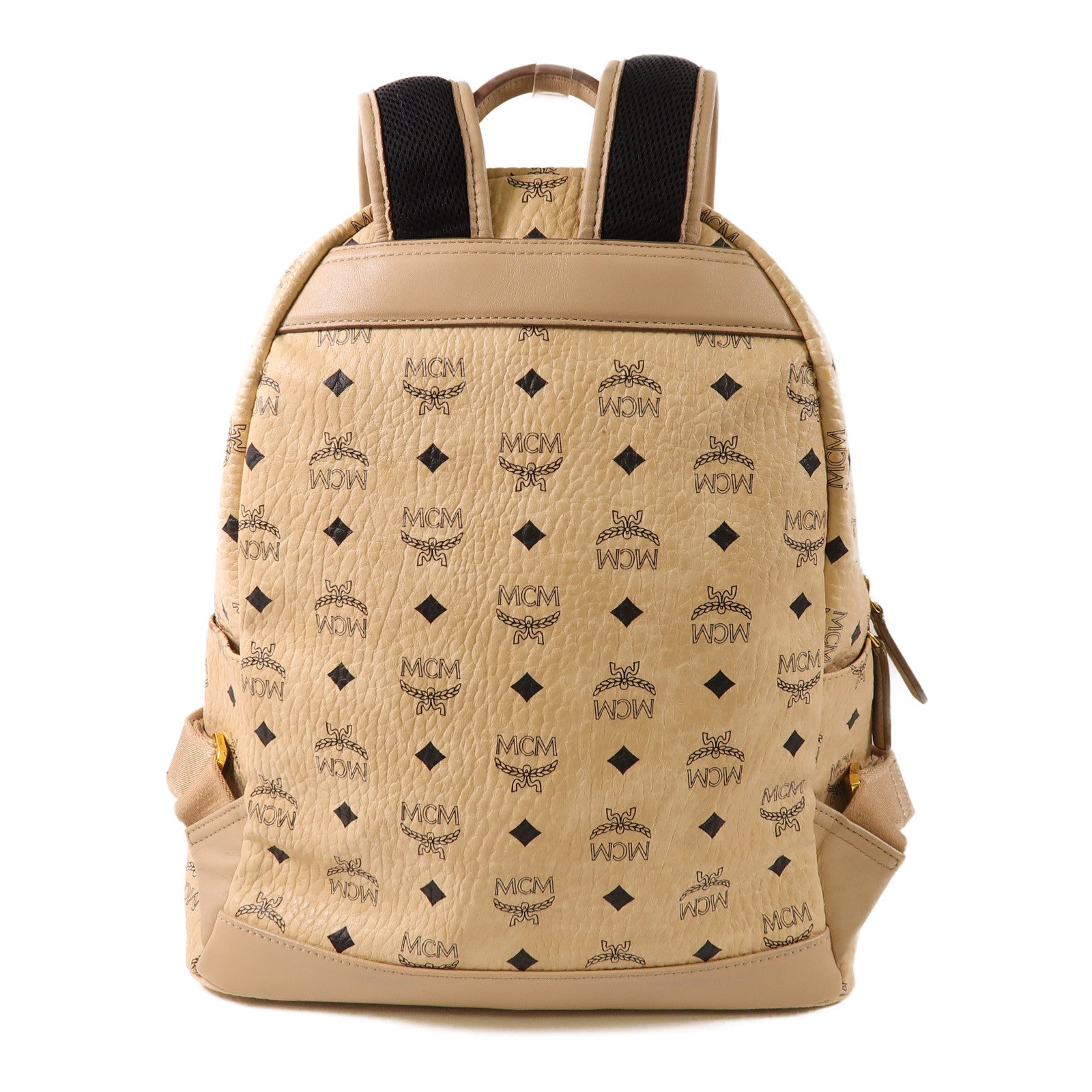 MCM 塗層帆布Backpack銀扣背包