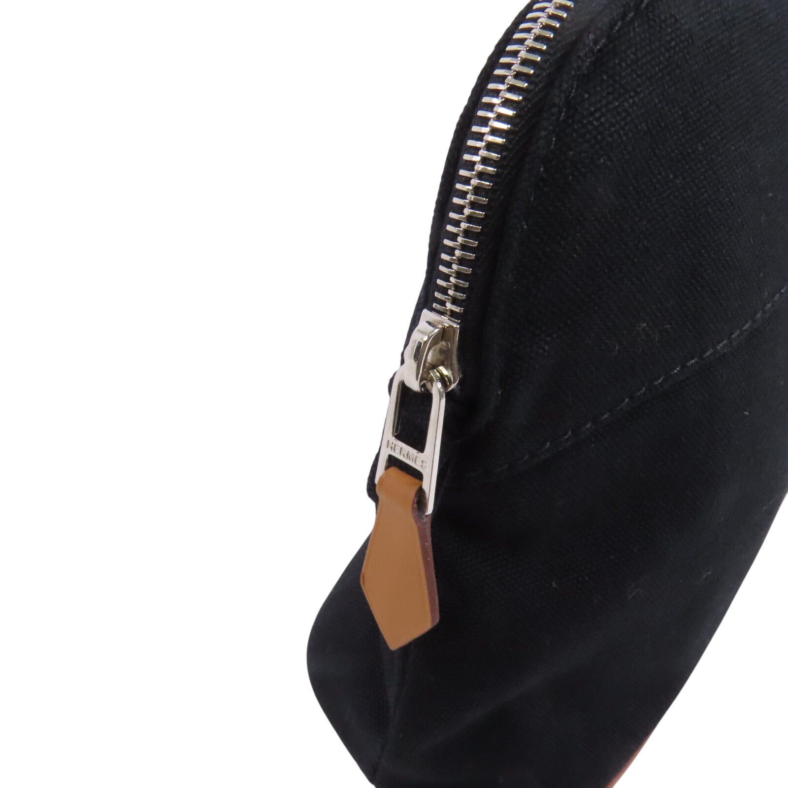 HERMES 帆布Bolide Pouch銀扣手拿包