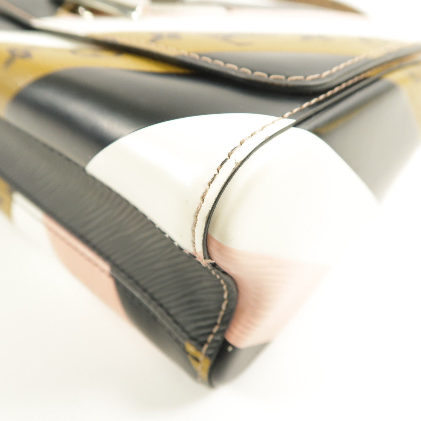 LOUIS VUITTON Monogram/Epi Twist MM金扣鏈帶肩背袋