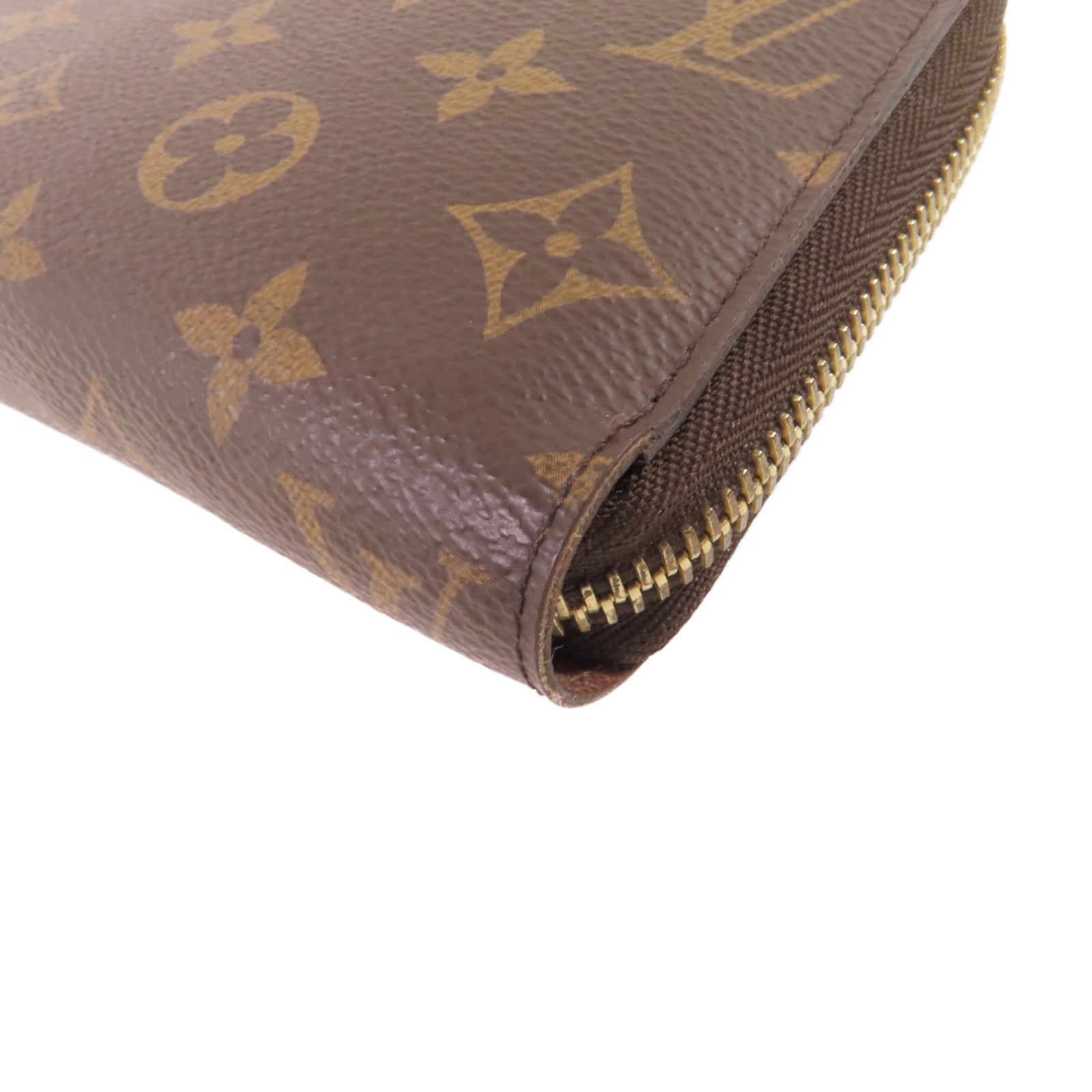 LOUIS VUITTON Monogram Zippy Long Wallet金扣拉鏈長錢包啡色