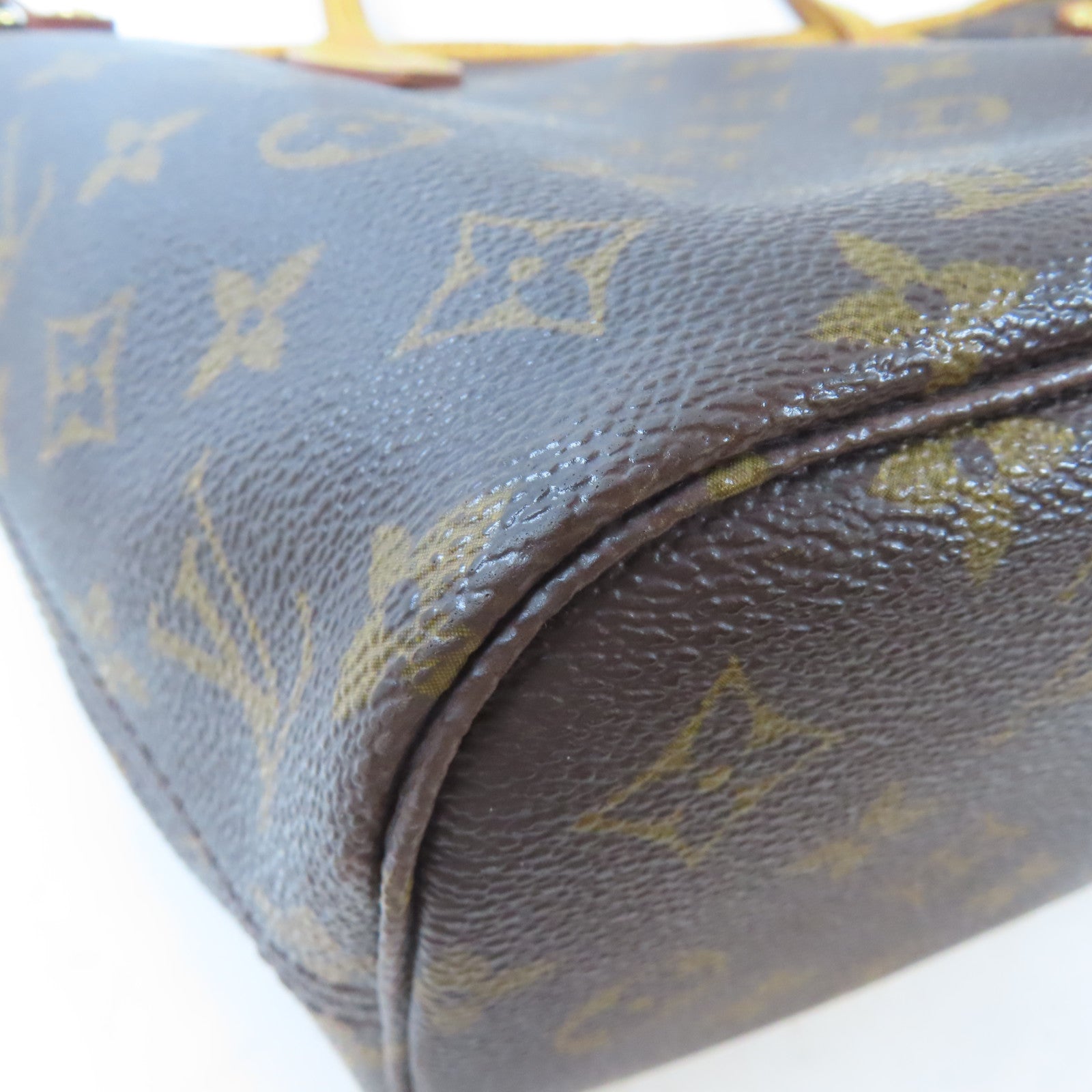 LOUIS VUITTON Monogram Neverfull PM金扣肩背袋啡色