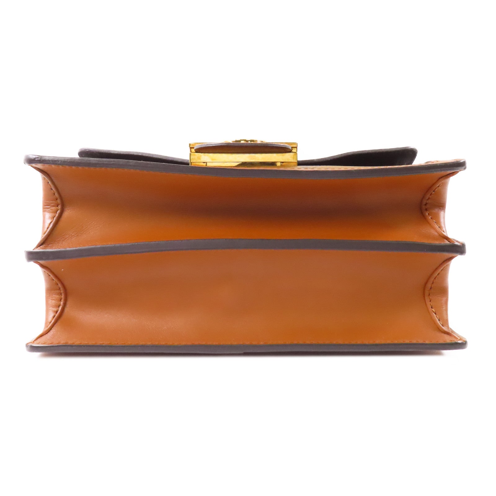 LOUIS VUITTON Monogram Reverse Dauphine MM金扣手挽肩背兩用袋棕色