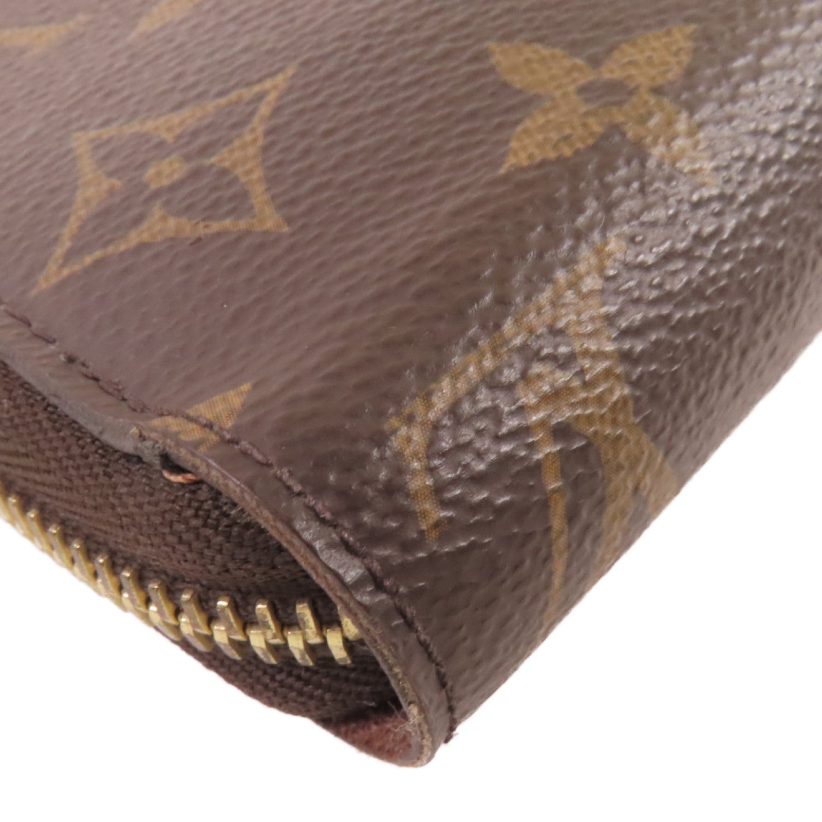 LOUIS VUITTON Monogram Zippy Long Wallet金扣拉鏈長錢包啡色