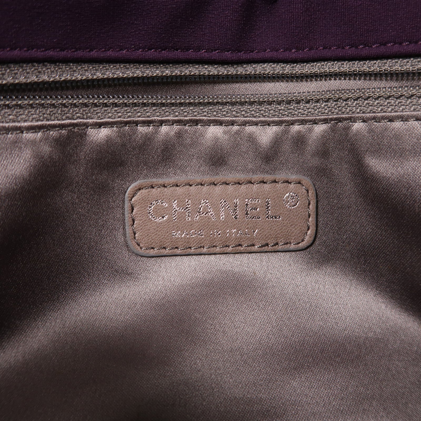 CHANEL 布料Shoulder Bag鏈帶肩背袋紫色