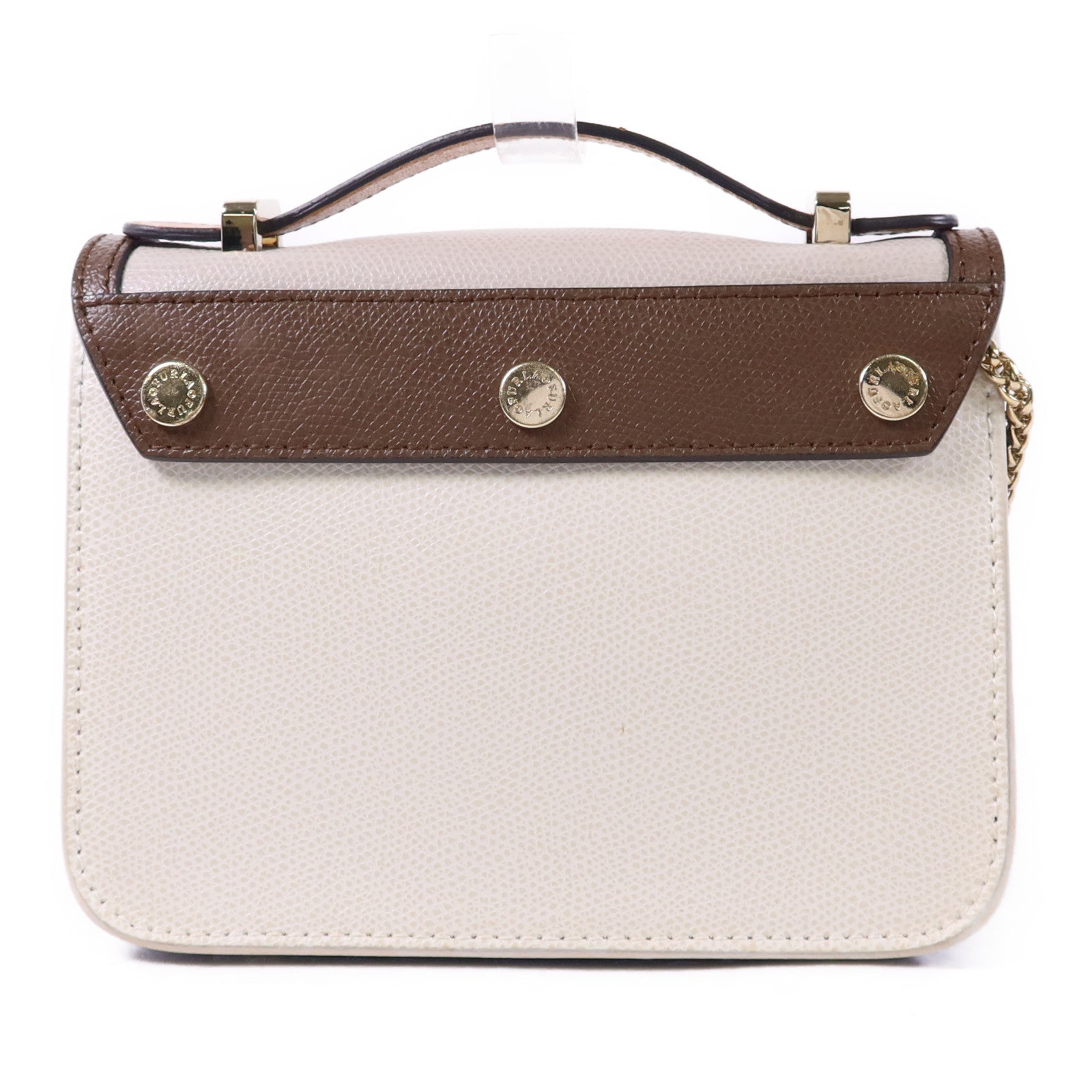 Furla 牛皮皮革Metropolis Mini Crossbody金扣手挽肩背兩用袋