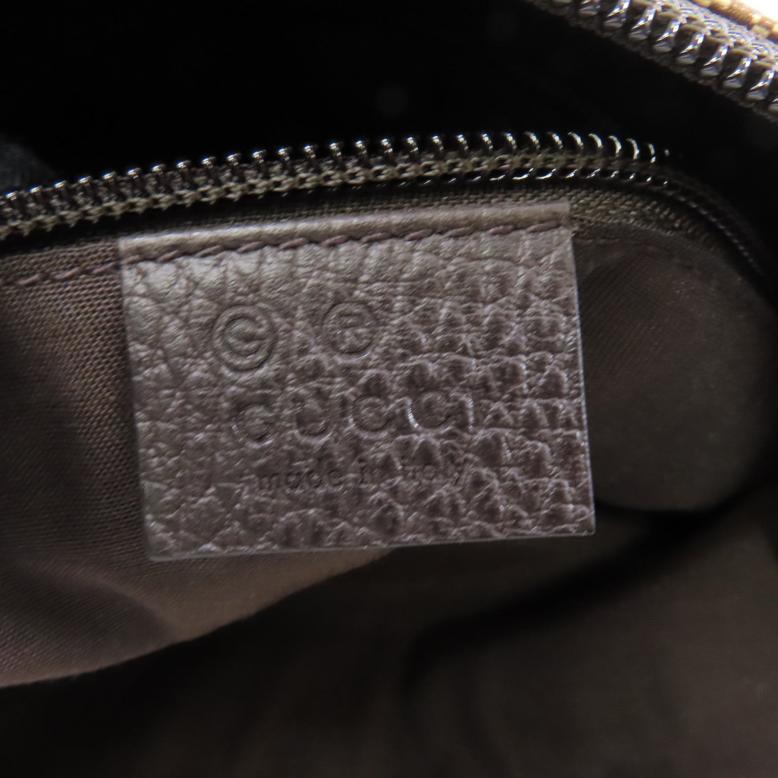 GUCCI 塗層帆布Shoulder Bag金扣肩背袋棕色
