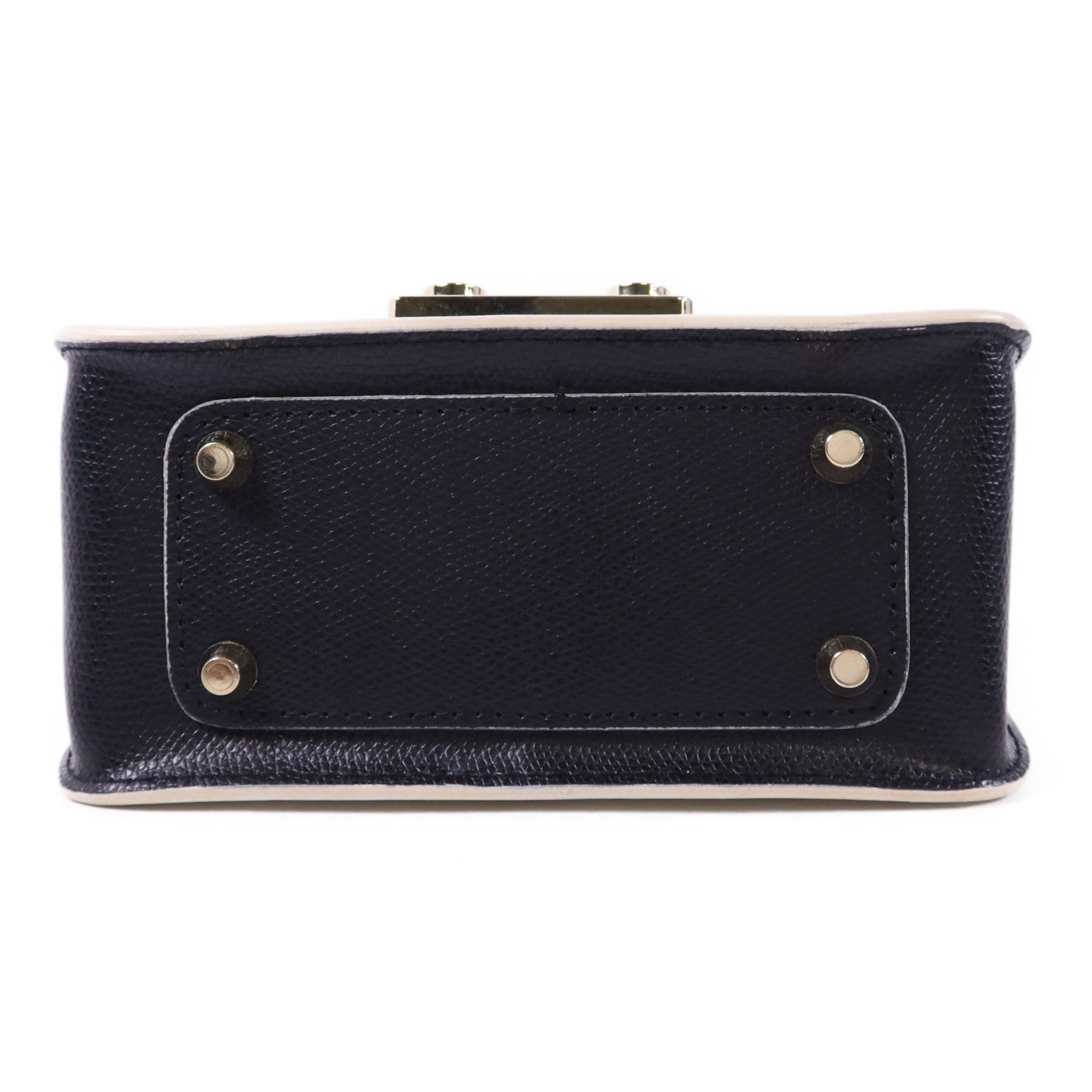 Furla 牛皮皮革Metropolis Mini Crossbody金扣手挽肩背兩用袋