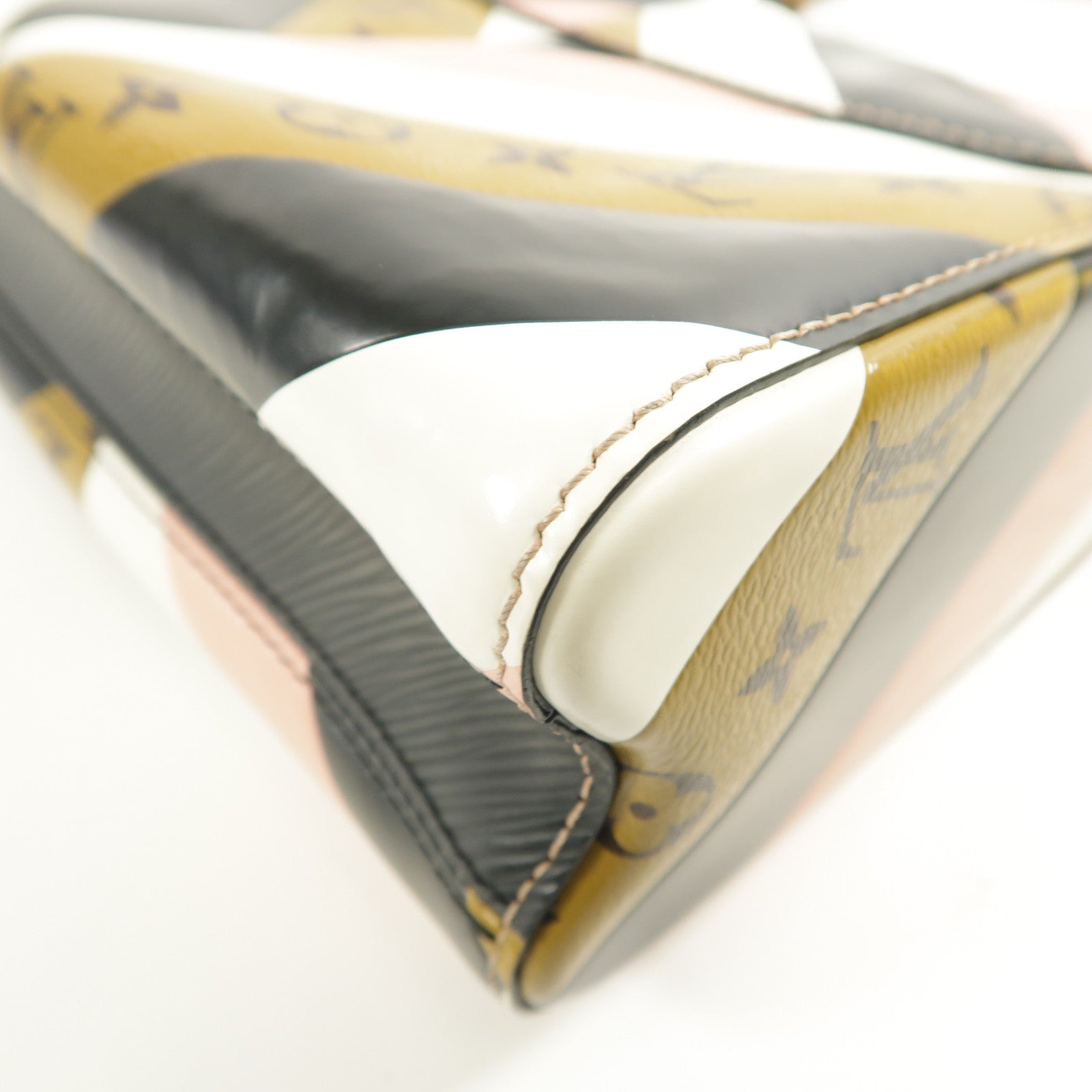 LOUIS VUITTON Monogram/Epi Twist MM金扣鏈帶肩背袋