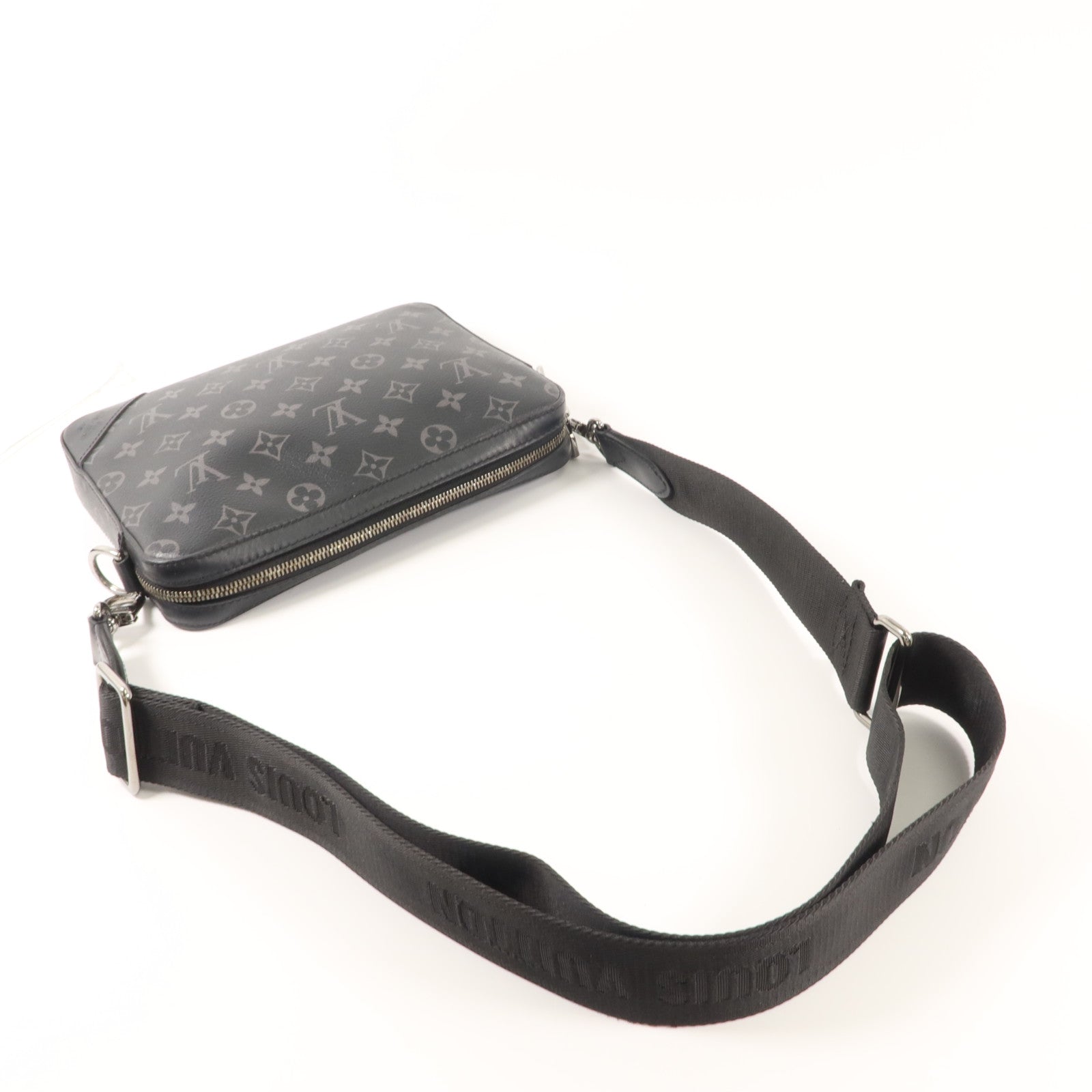 LOUIS VUITTON Monogram Eclipse Reverse Trio Messenger肩背袋