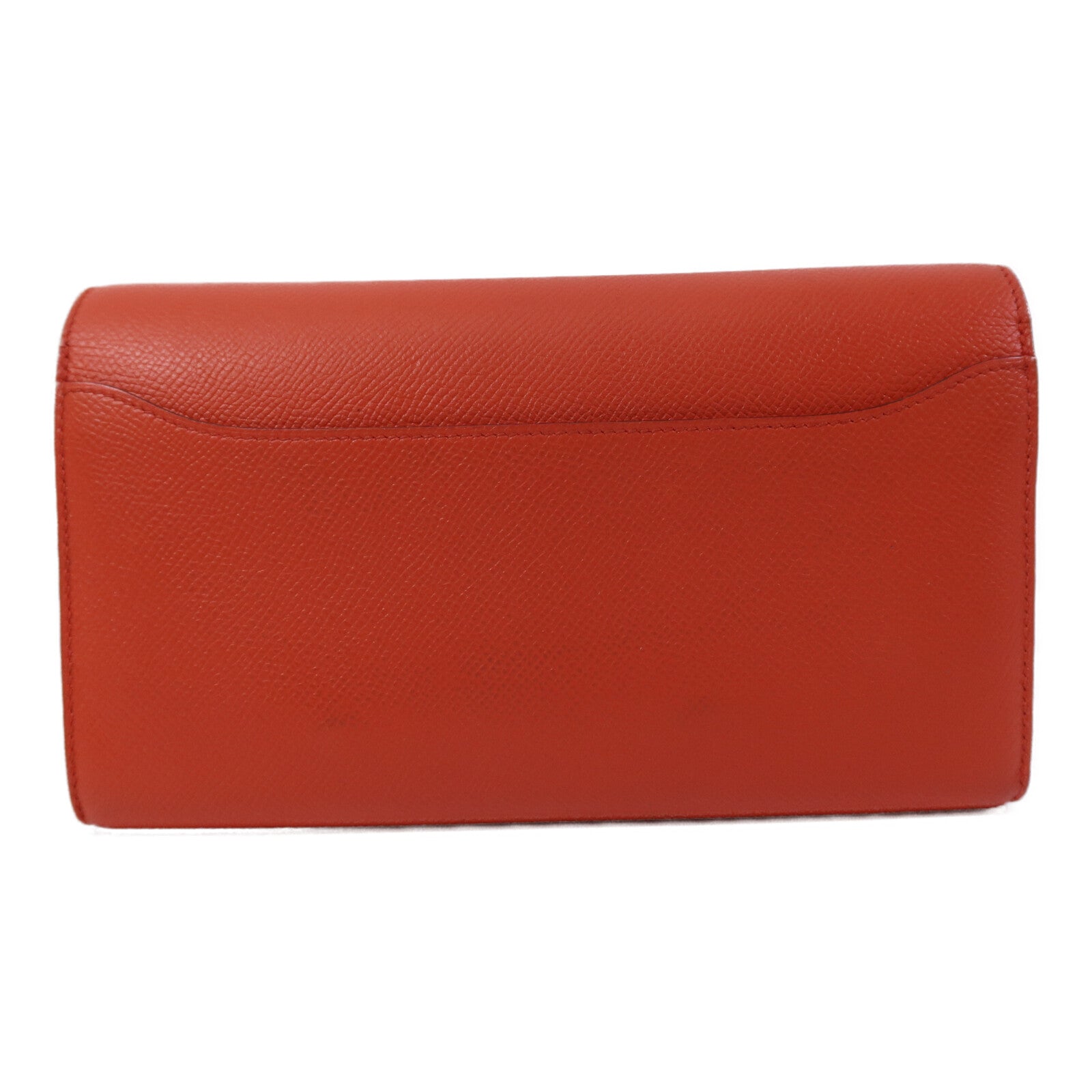 HERMES Epsom皮革Constance Wallet金扣長錢包Rouge Pivoine