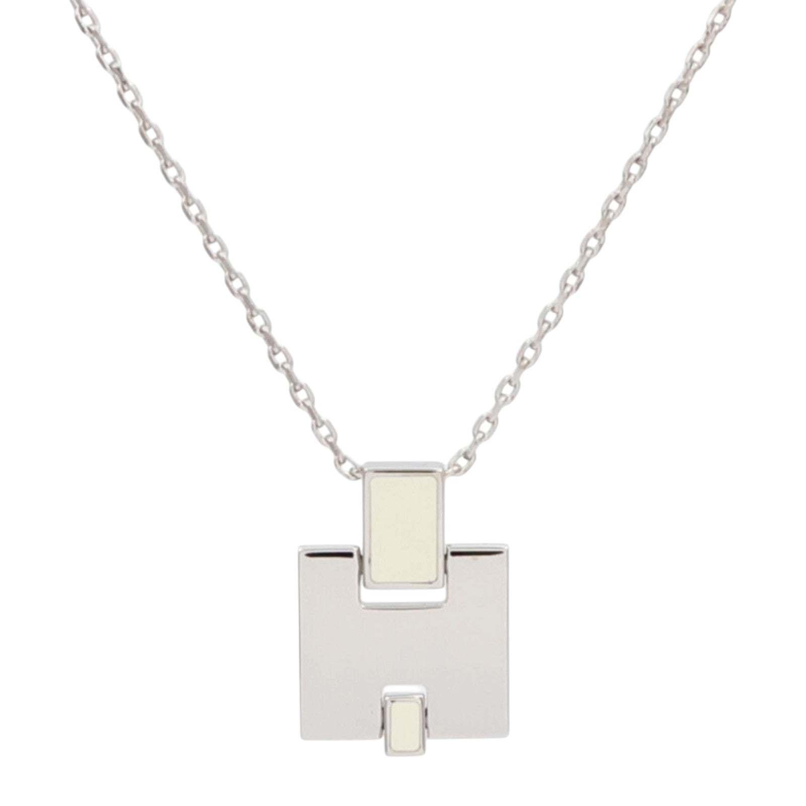 HERMES 金屬/琺瑯Eileen Pendant Necklace項鍊