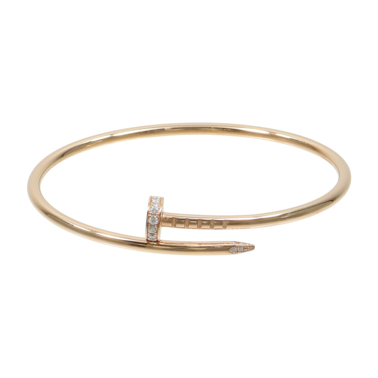 CARTIER 18K玫瑰金Juste Un Clou Diamond鑽石手鐲