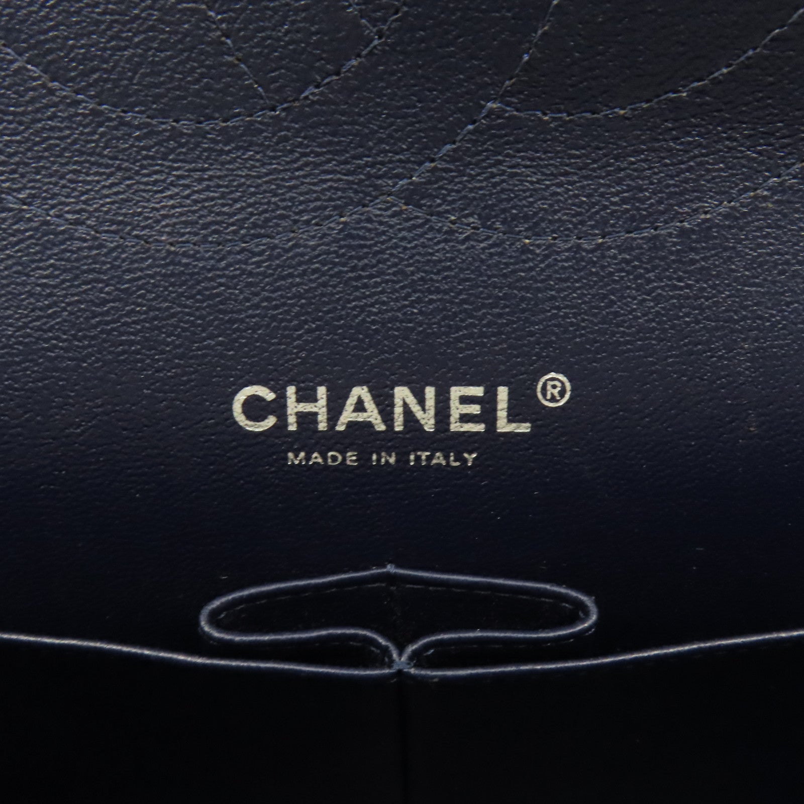 CHANEL 【清倉大減價】菱格Caviar皮革Jumbo Chain Shoulder Bag銀扣鏈帶肩背袋寶藍色