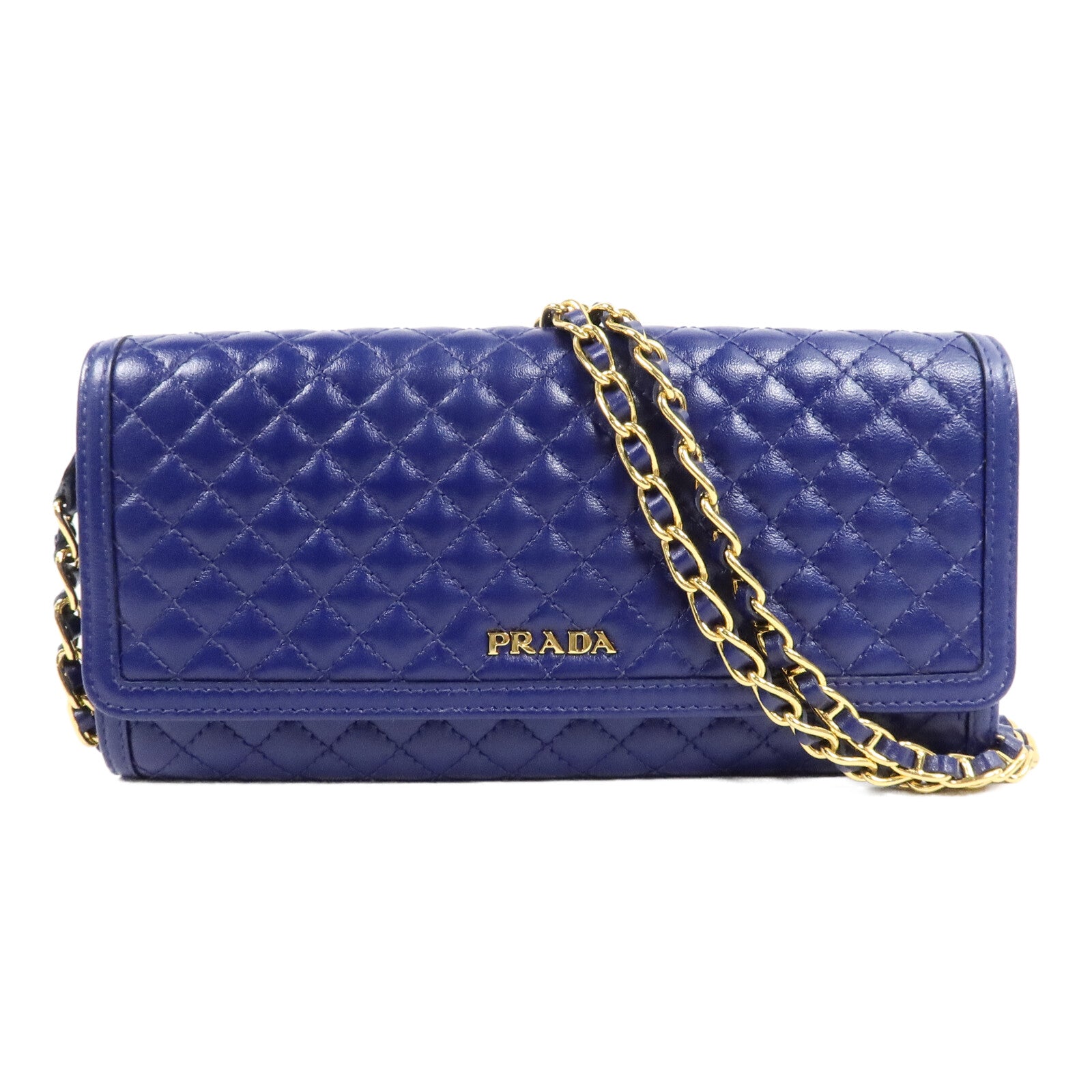 PRADA 牛皮皮革Wallet On Chain鏈帶肩背袋