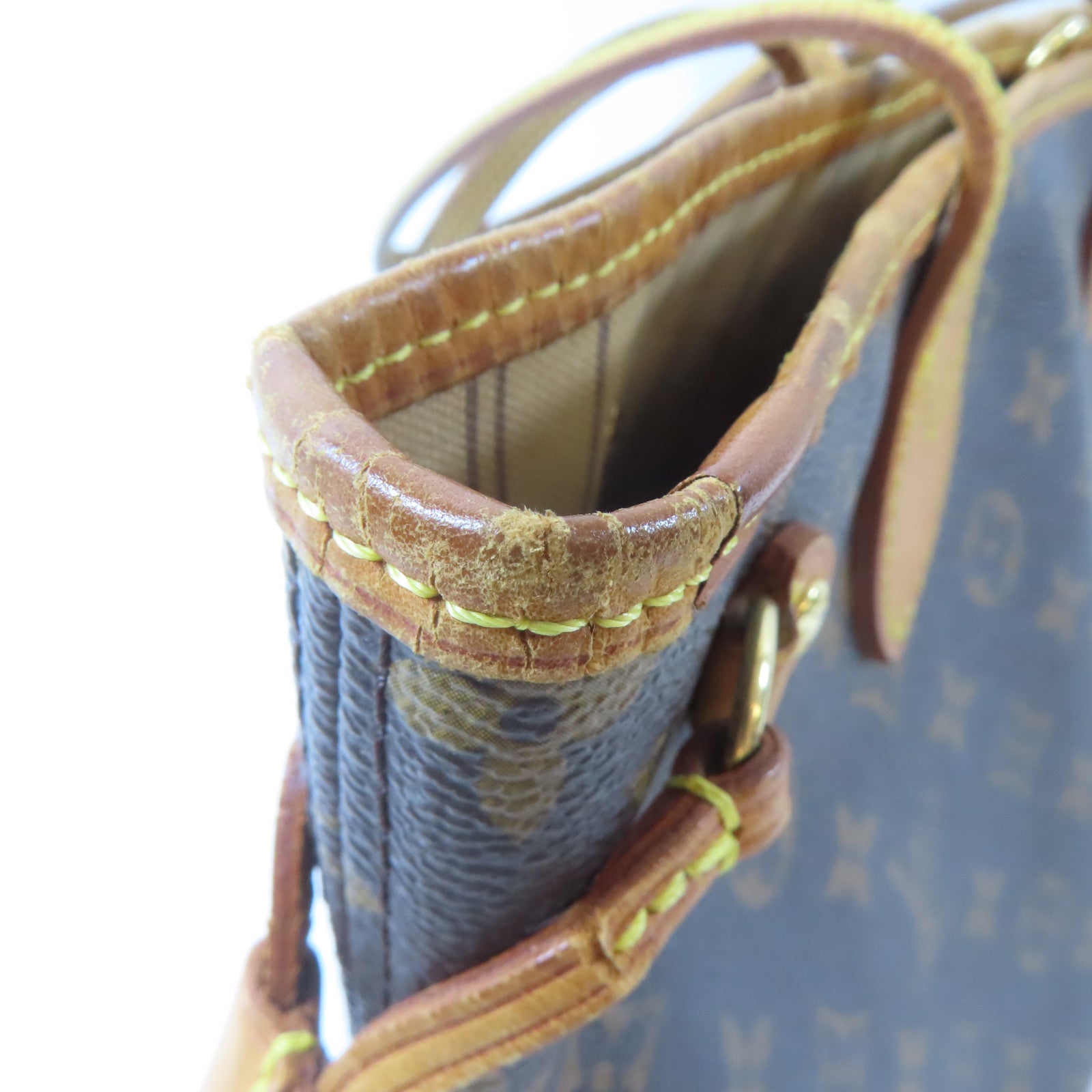 LOUIS VUITTON Monogram Neverfull PM金扣肩背袋啡色