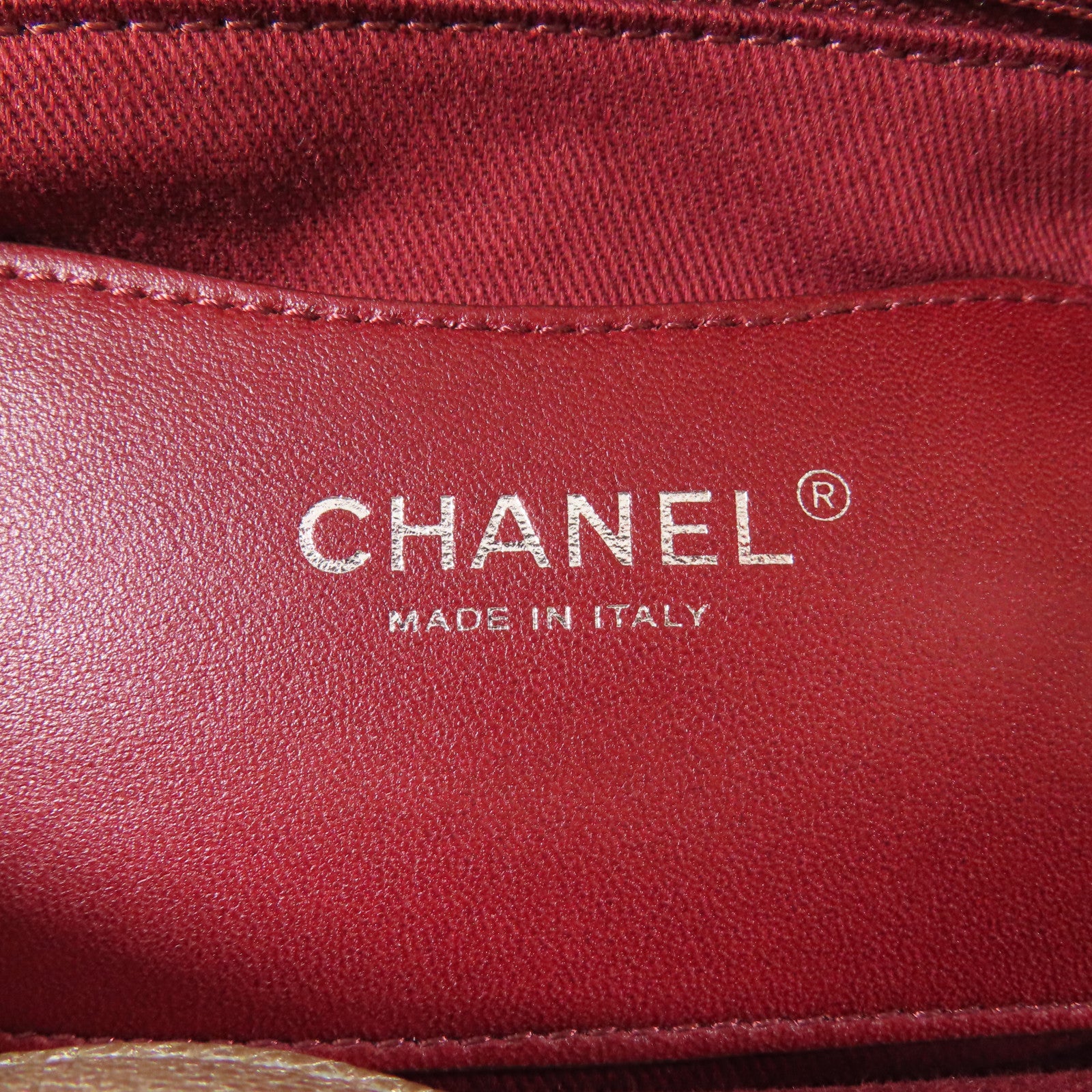 CHANEL 牛皮皮革Chain Shoulder銀扣鏈帶肩背袋