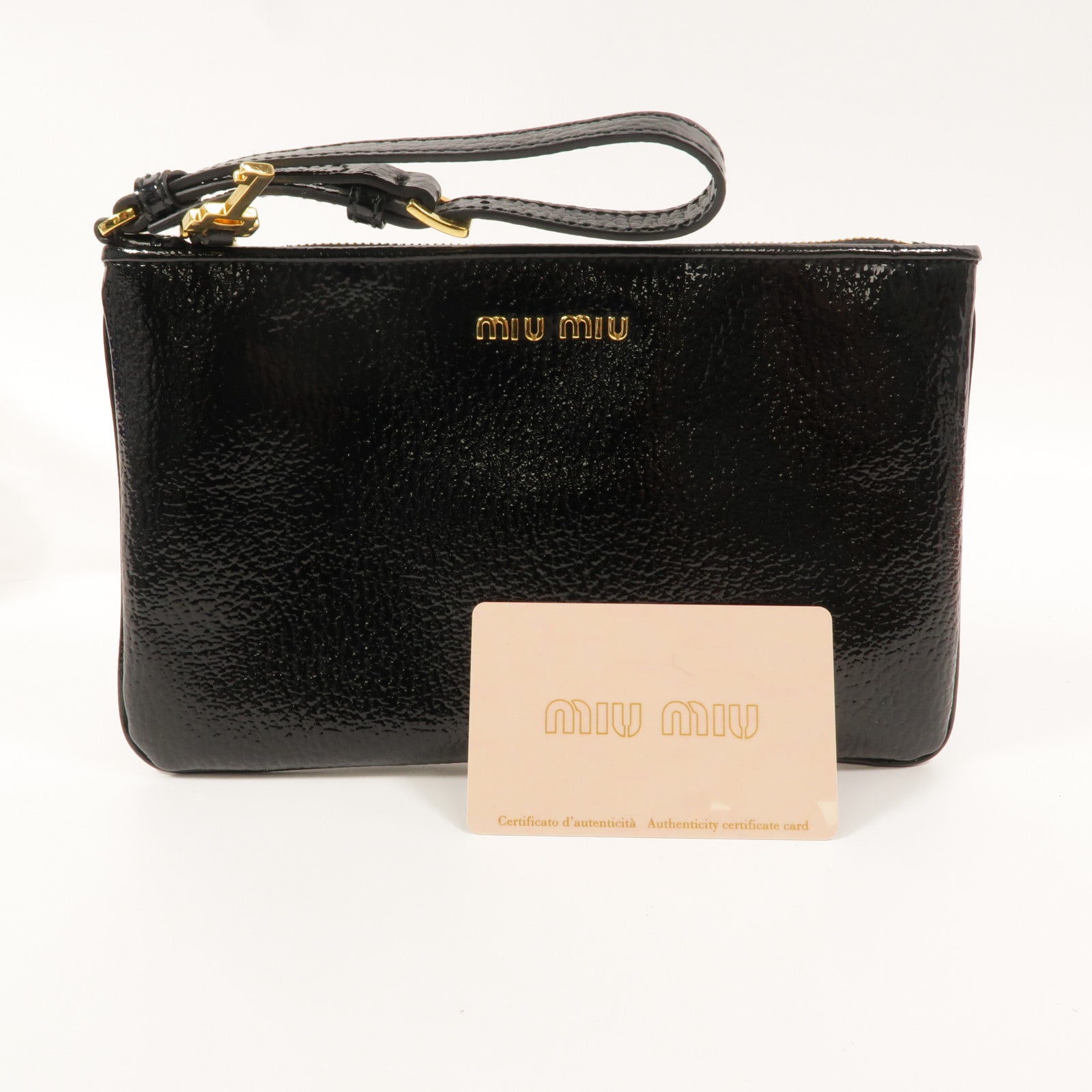 Miu Miu 漆皮皮革Pouch手拿包