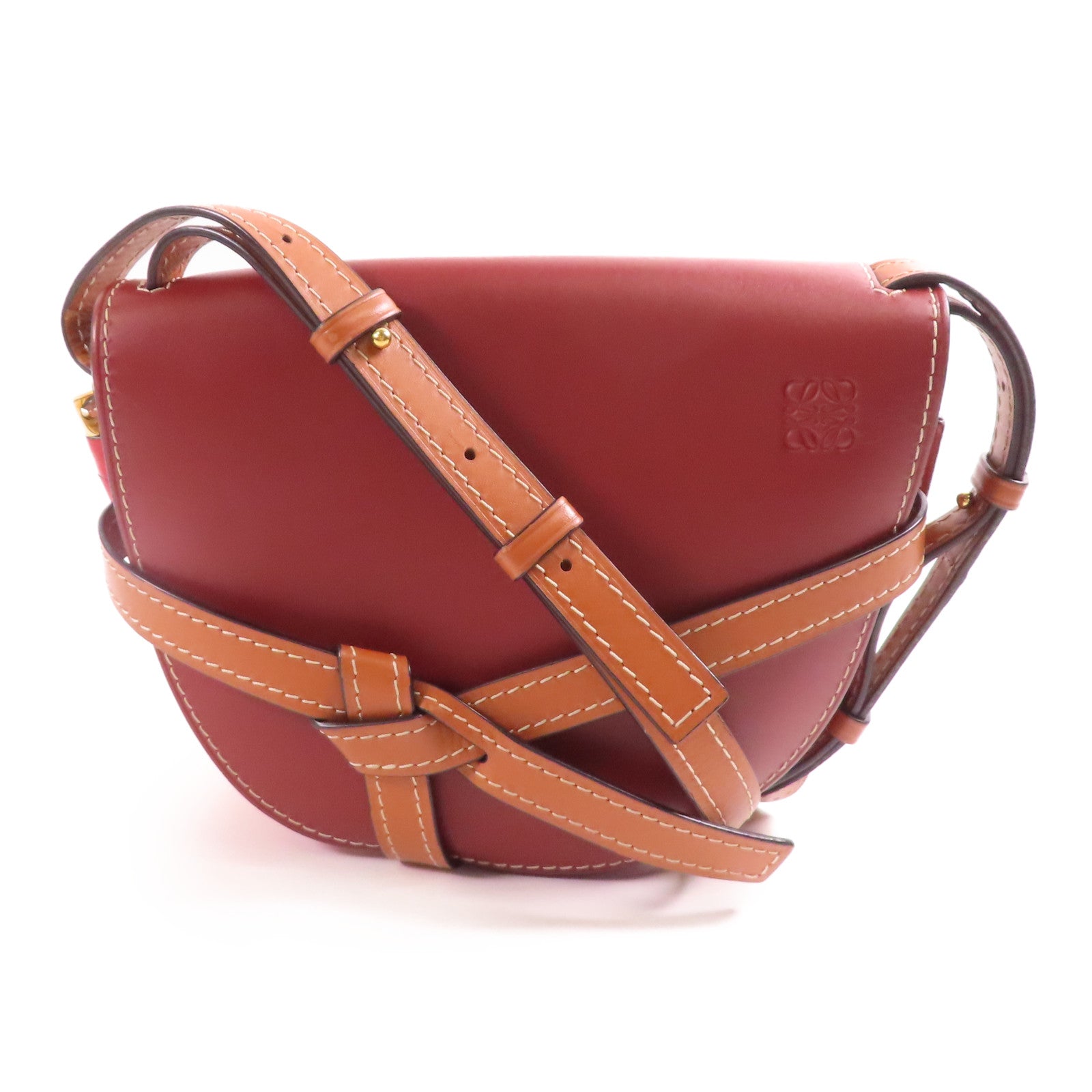 LOEWE 牛皮皮革Gate Bag金扣肩背袋