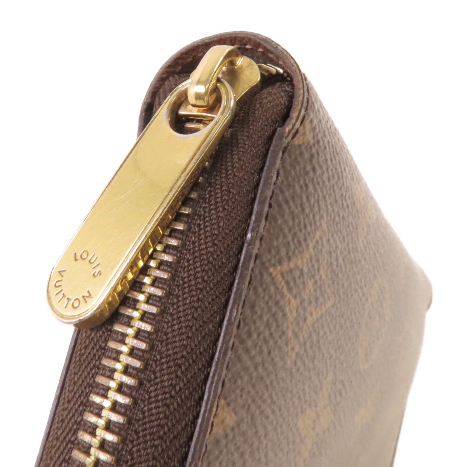 LOUIS VUITTON Monogram Zippy Long Wallet金扣拉鏈長錢包啡色
