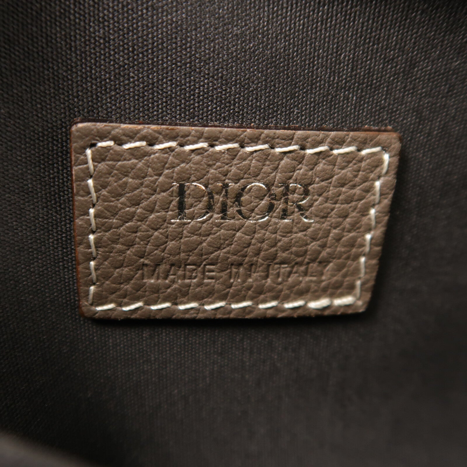 Dior 牛皮皮革Saddle Pouch Bag銀扣肩背袋