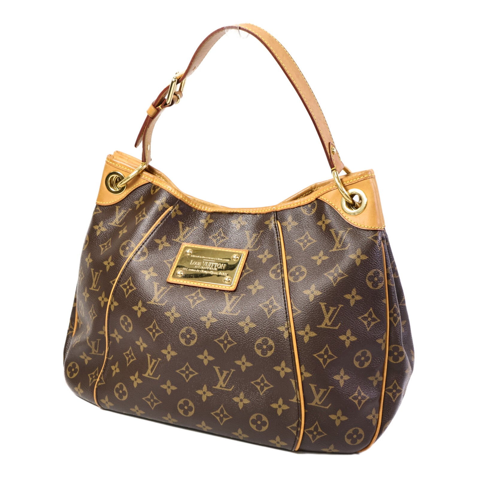LOUIS VUITTON Monogram Galliera PM金扣肩背袋棕色
