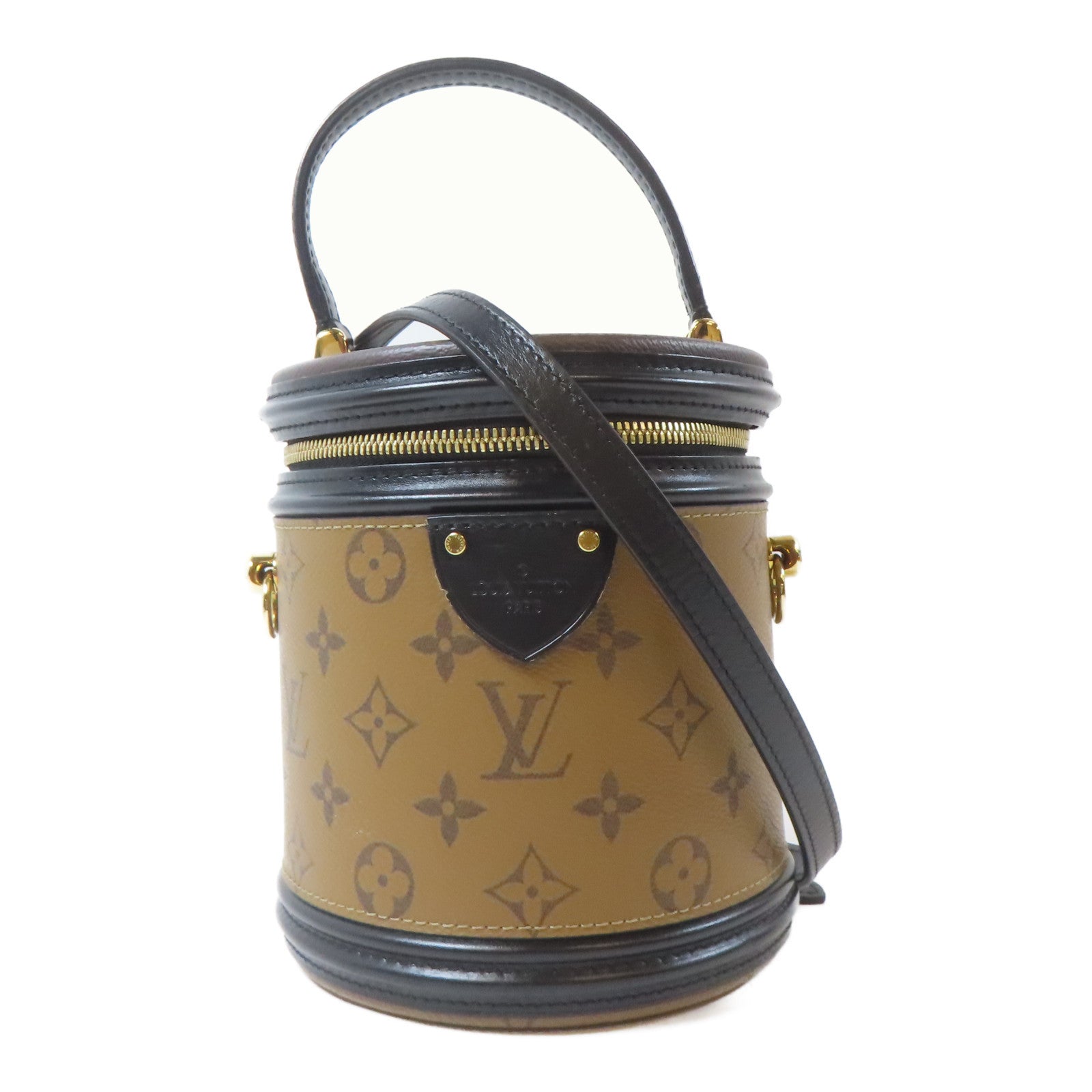 LOUIS VUITTON 【激減優惠】Monogram Reverse Cannes金扣手挽肩背兩用袋啡色
