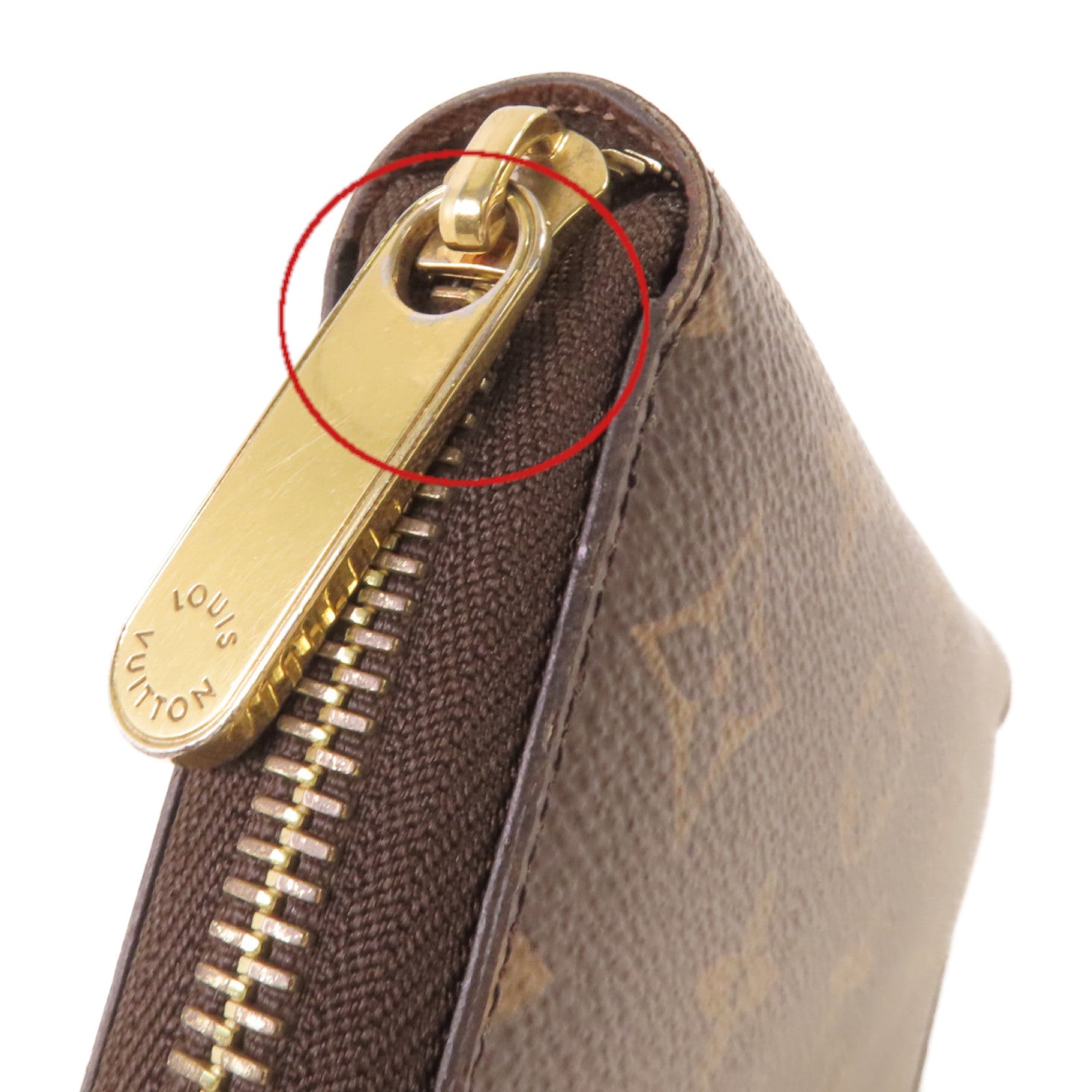LOUIS VUITTON Monogram Zippy Long Wallet金扣拉鏈長錢包啡色