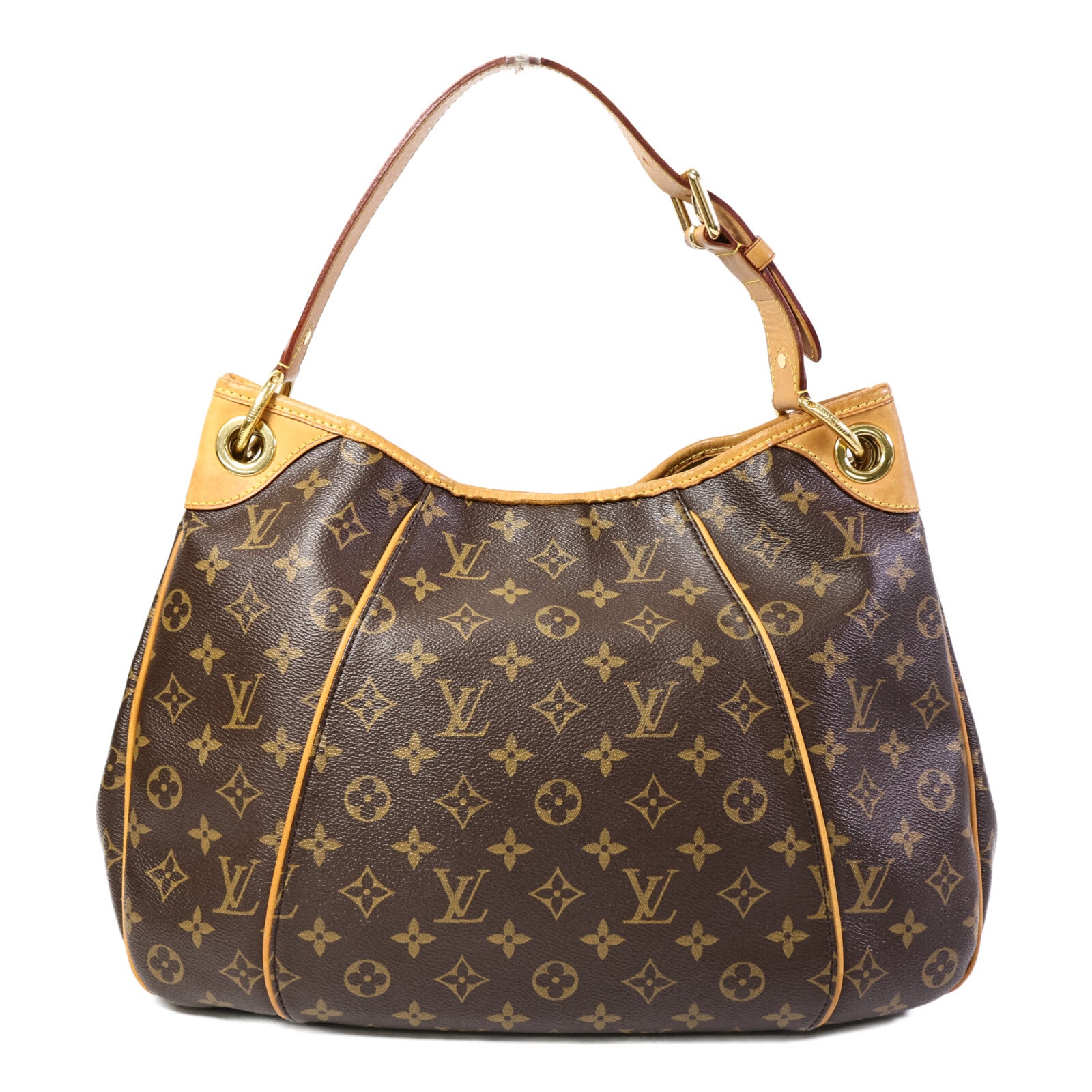 LOUIS VUITTON Monogram Galliera PM金扣肩背袋棕色