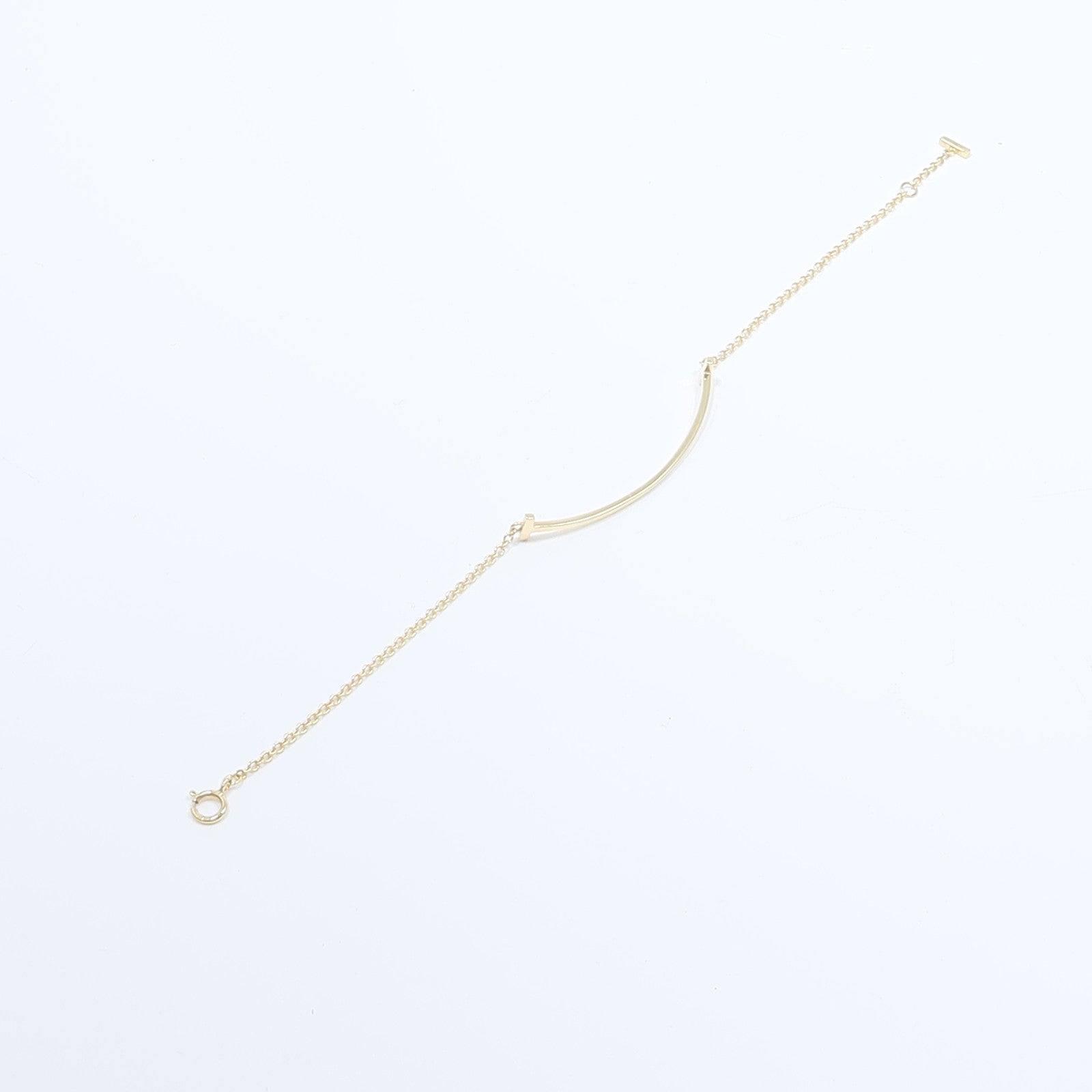TIFFANY＆CO 18K黃金T Smile Bracelet手鏈
