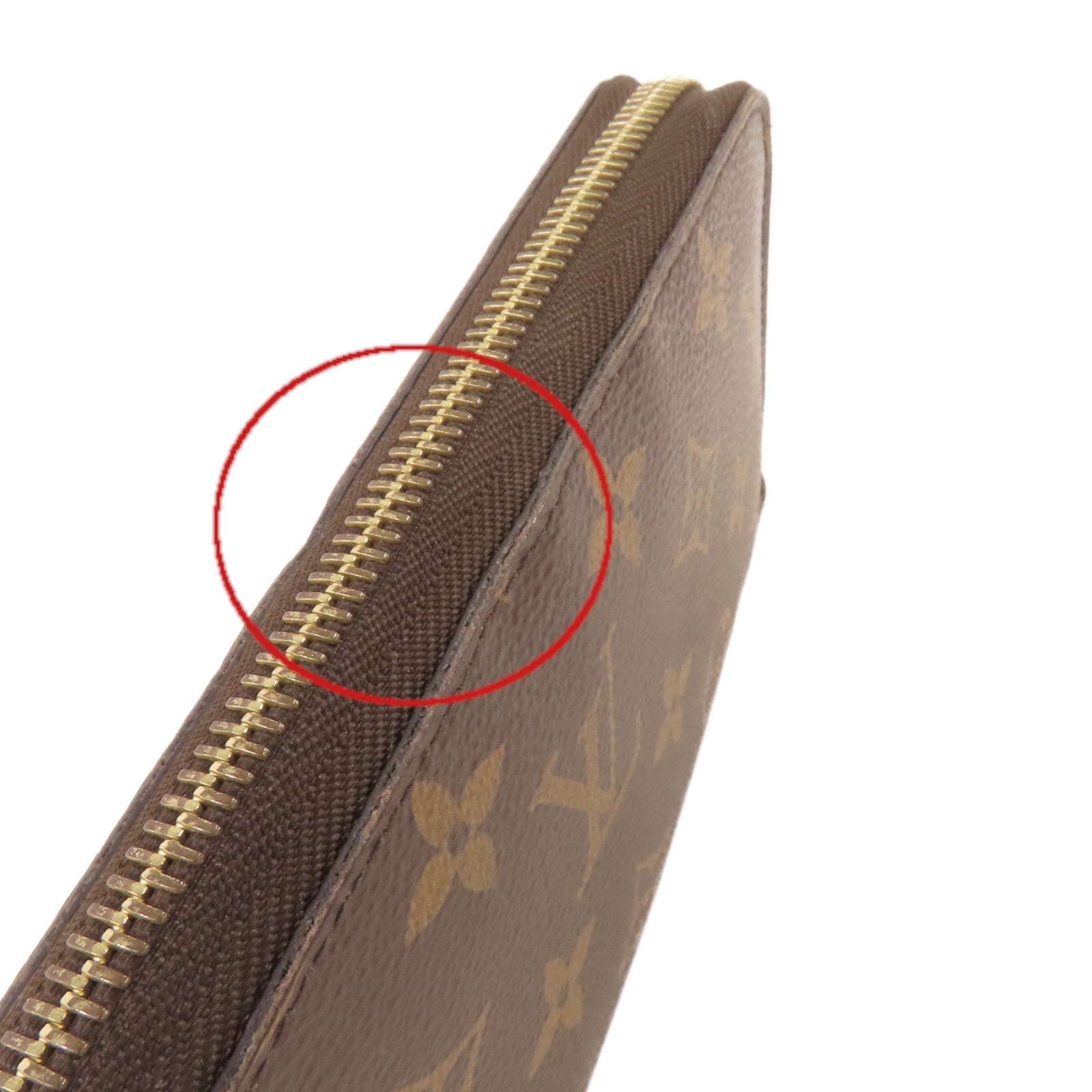 LOUIS VUITTON Monogram Zippy Long Wallet金扣拉鏈長錢包啡色