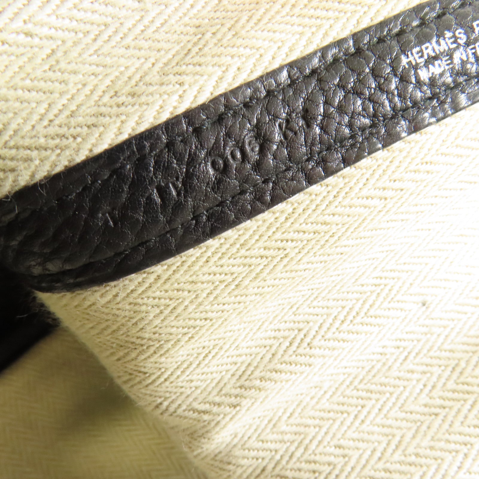 HERMES Negonda皮革Garden Party TPM銀扣手挽袋Black