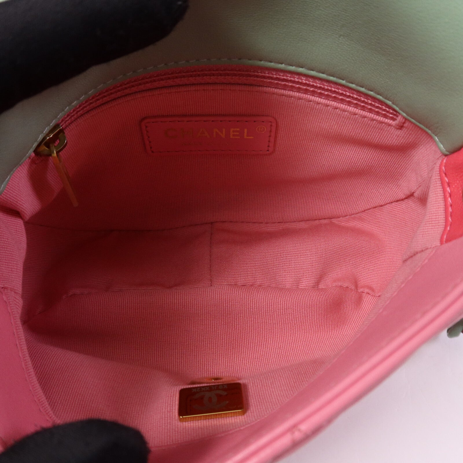 CHANEL 羊皮皮革Colourblock Mini Bag肩背袋