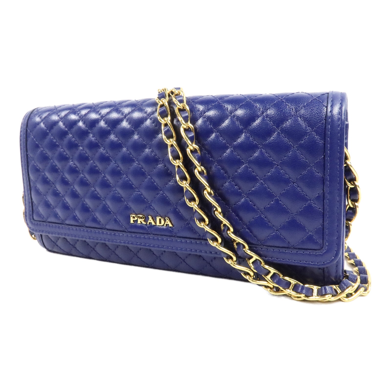 PRADA 牛皮皮革Wallet On Chain鏈帶肩背袋