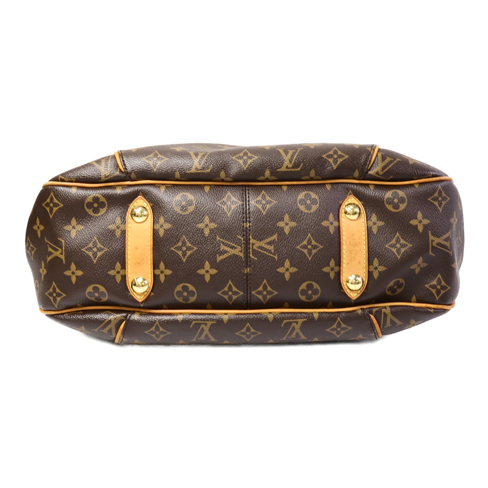 LOUIS VUITTON Monogram Galliera PM金扣肩背袋棕色