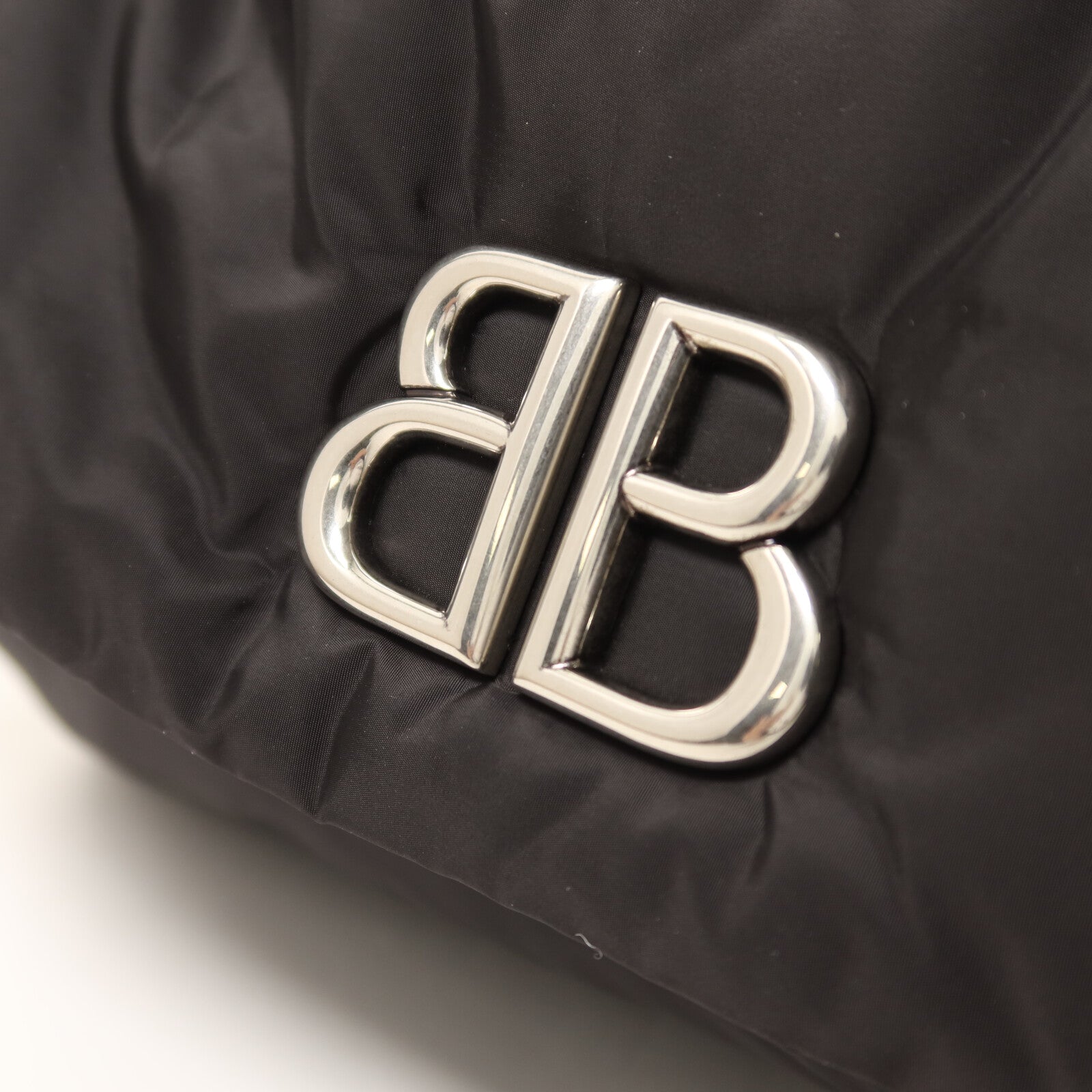 BALENCIAGA 【激減優惠】尼龍Monaco Chain Bag銀扣鏈帶肩背袋