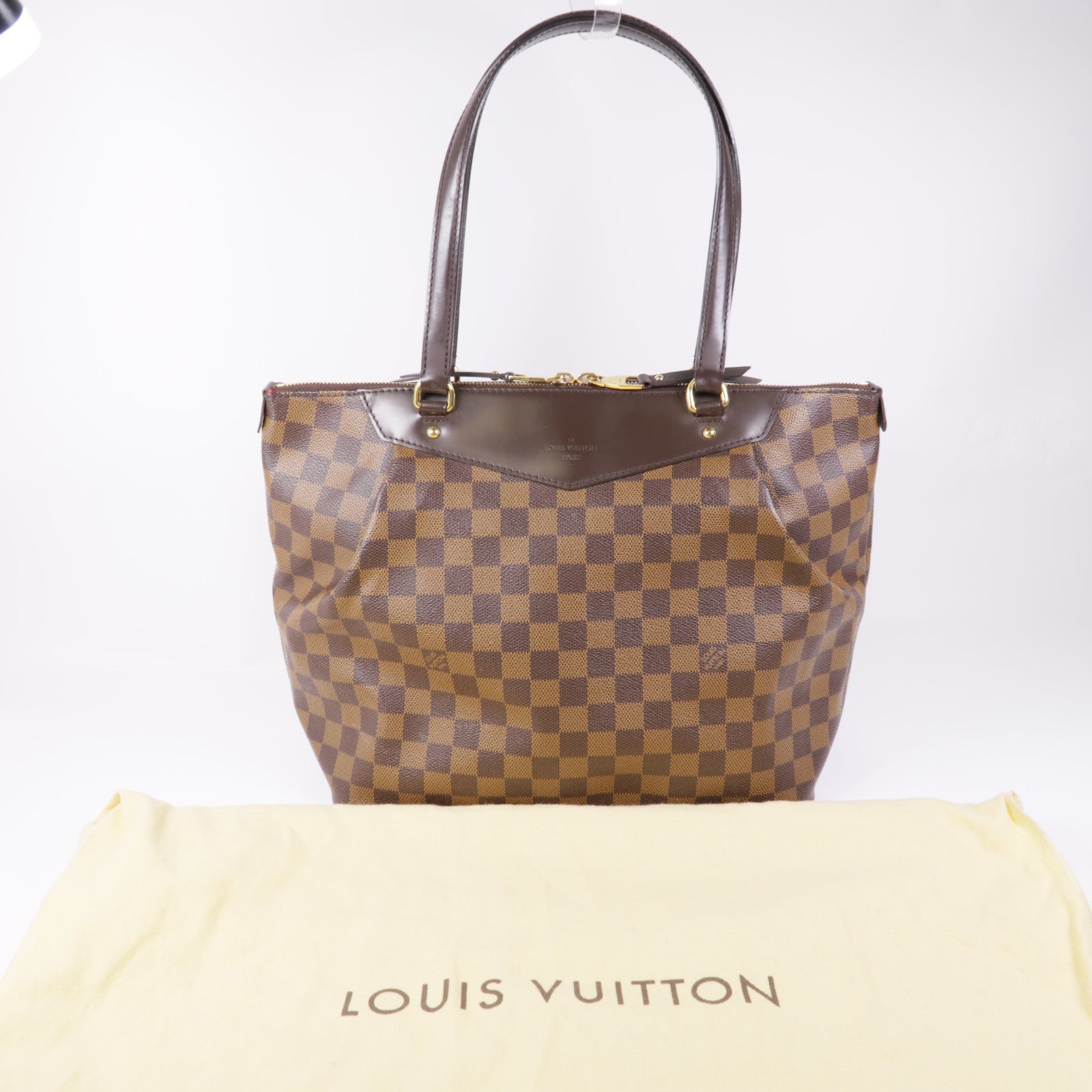 LOUIS VUITTON Damier Westminster GM金扣肩背袋
