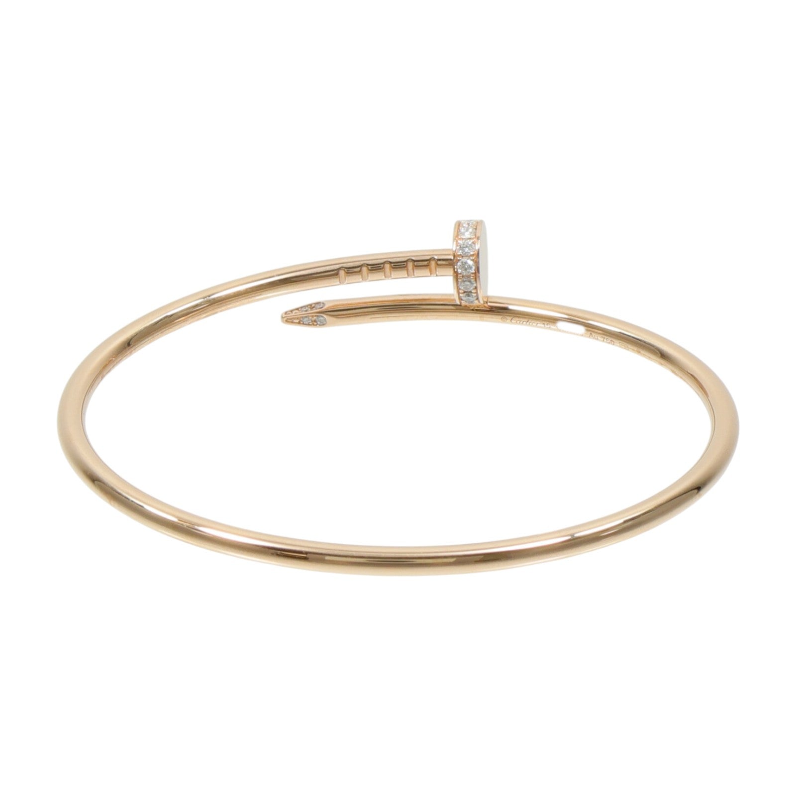 CARTIER 18K玫瑰金Juste Un Clou Diamond鑽石手鐲