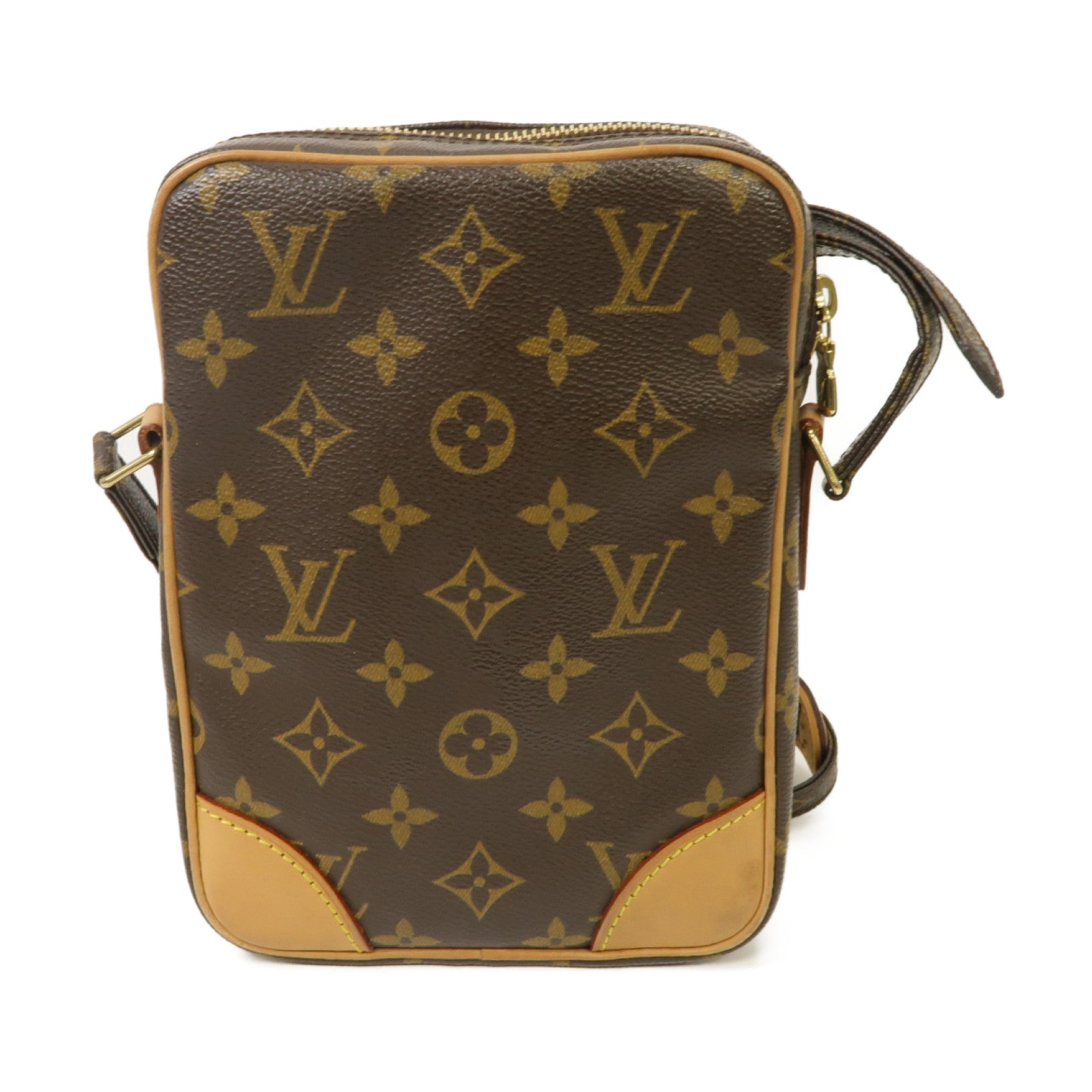 LOUIS VUITTON 【激減優惠】Monogram Danube金扣肩背袋棕色
