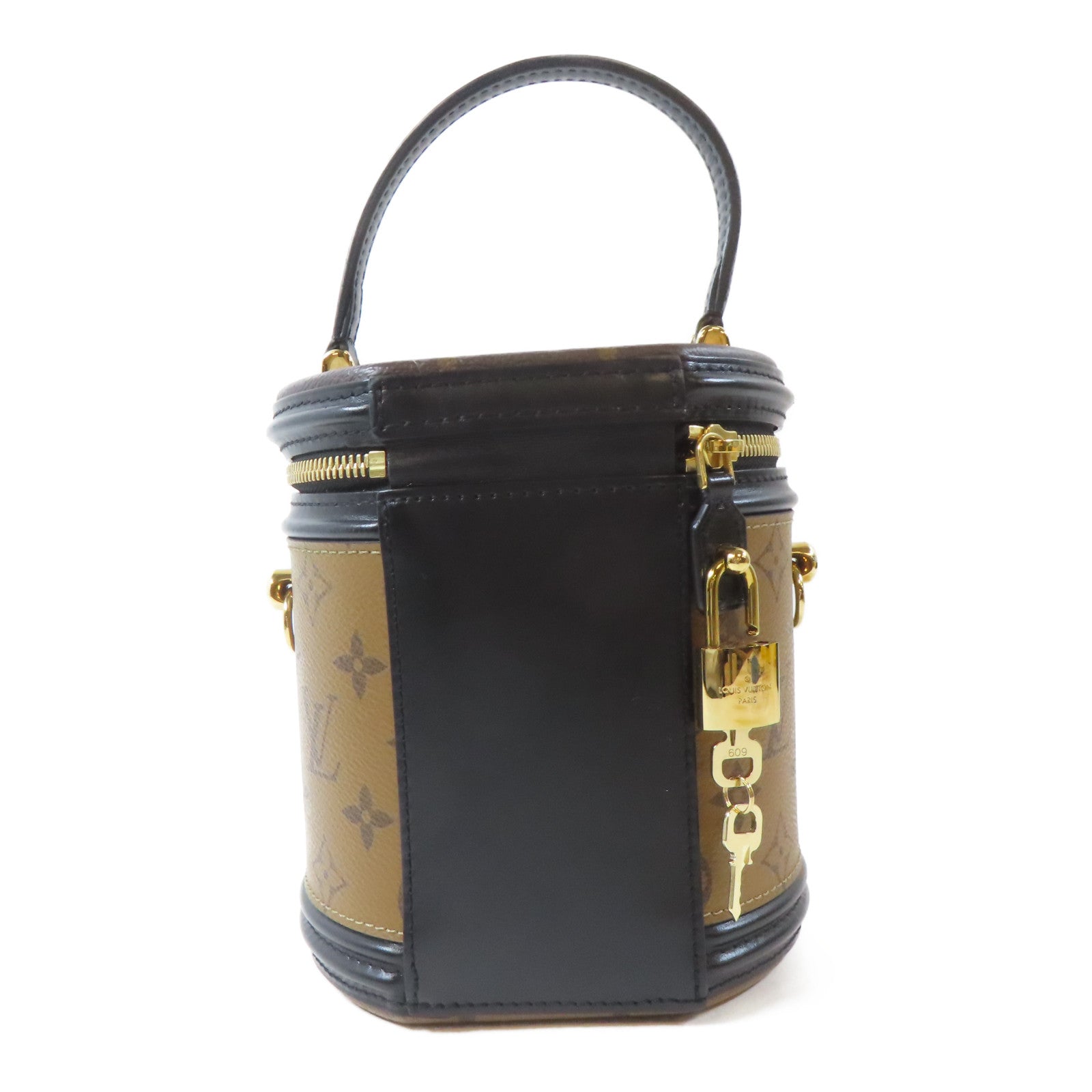 LOUIS VUITTON 【激減優惠】Monogram Reverse Cannes金扣手挽肩背兩用袋啡色