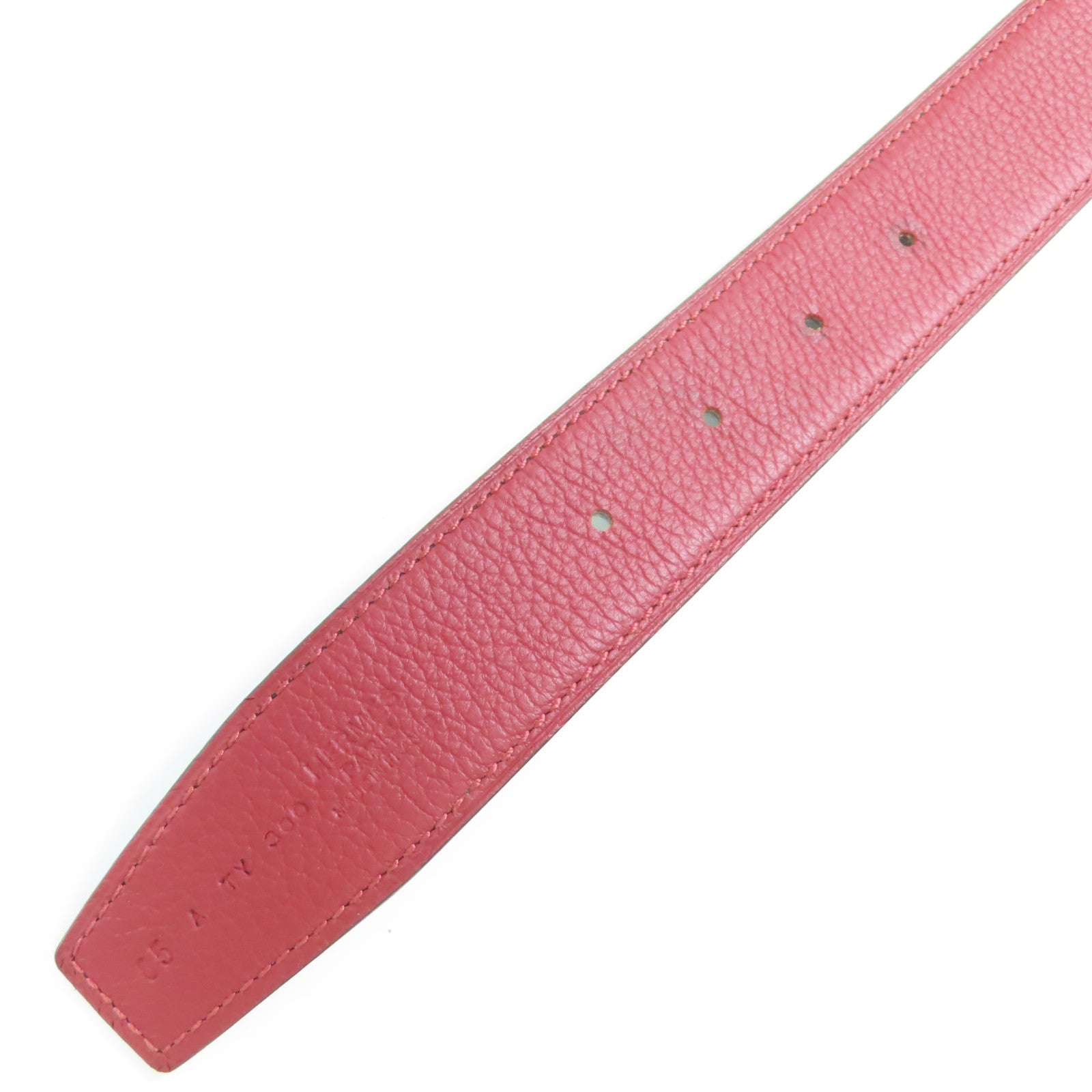 HERMES Togo皮革Ceinture H 5382金扣皮帶紅色