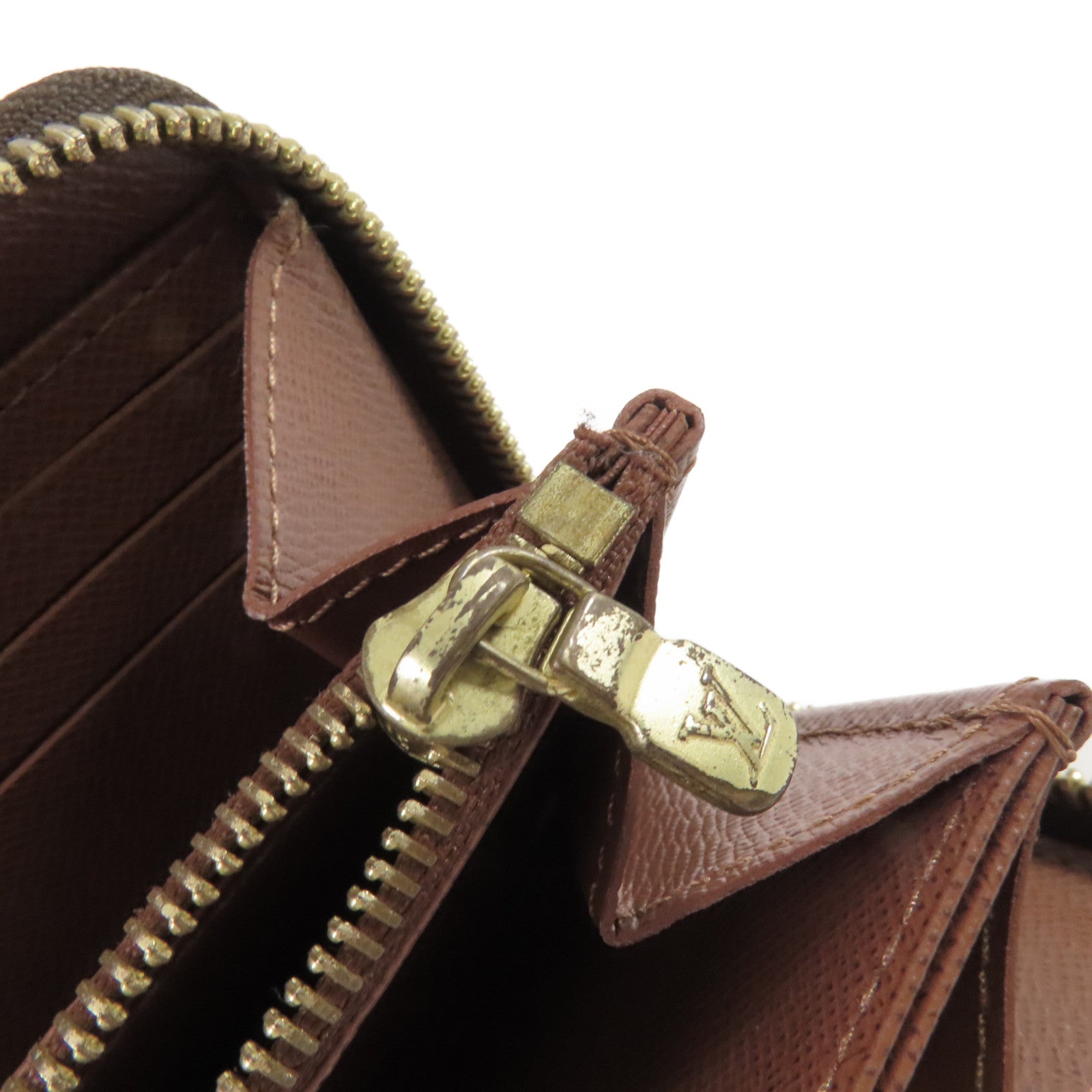 LOUIS VUITTON Monogram Zippy Long Wallet金扣拉鏈長錢包啡色